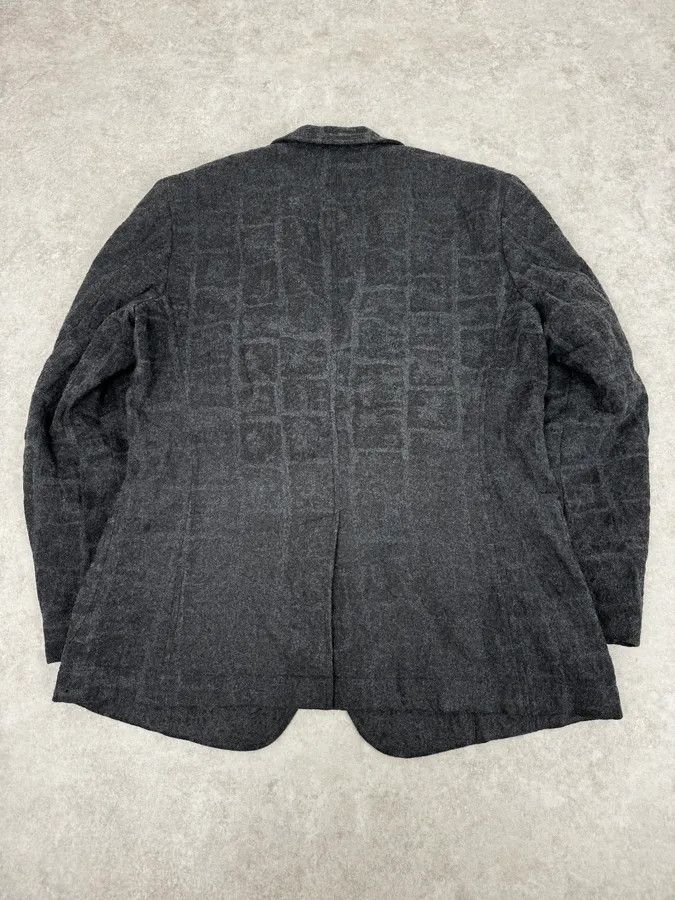 Issey Miyake Issey Miyake Men Grey Wool Mozaic Blazer Jacket Size 42R - 4 Thumbnail