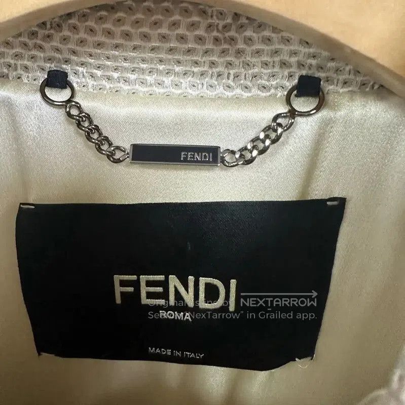 Fendi Fendi Cream Wool Women's Jacket . Size M / US 6-8 / IT 42-44 - 3 Thumbnail