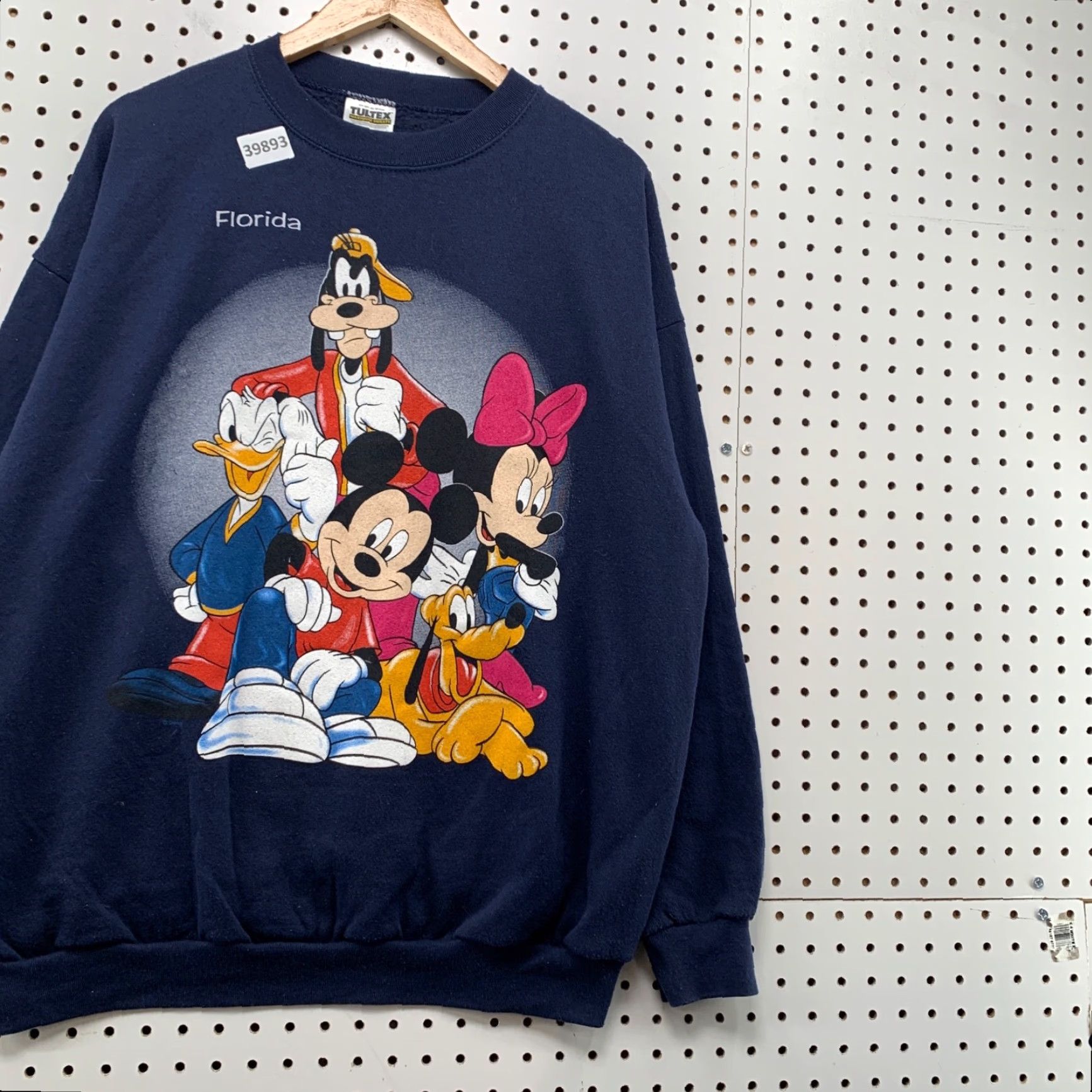 Tultex VINTAGE Mikey Mouse Minnie Crewneck Sweatshirt Men XL Navy Blue USA 24x28.5 Graphic Print Tultex 90s Cartoon Mens Size US XL / EU 56 / 4 - 5 Thumbnail