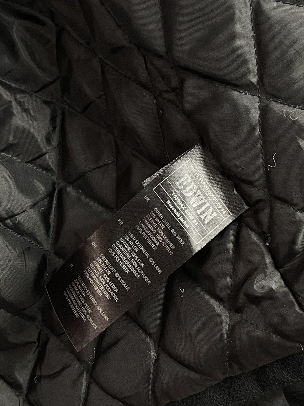 Edwin Edwin Wool/Leather Baseball Bomber Jacket Size L Size US L / EU 52-54 / 3 - 10 Thumbnail