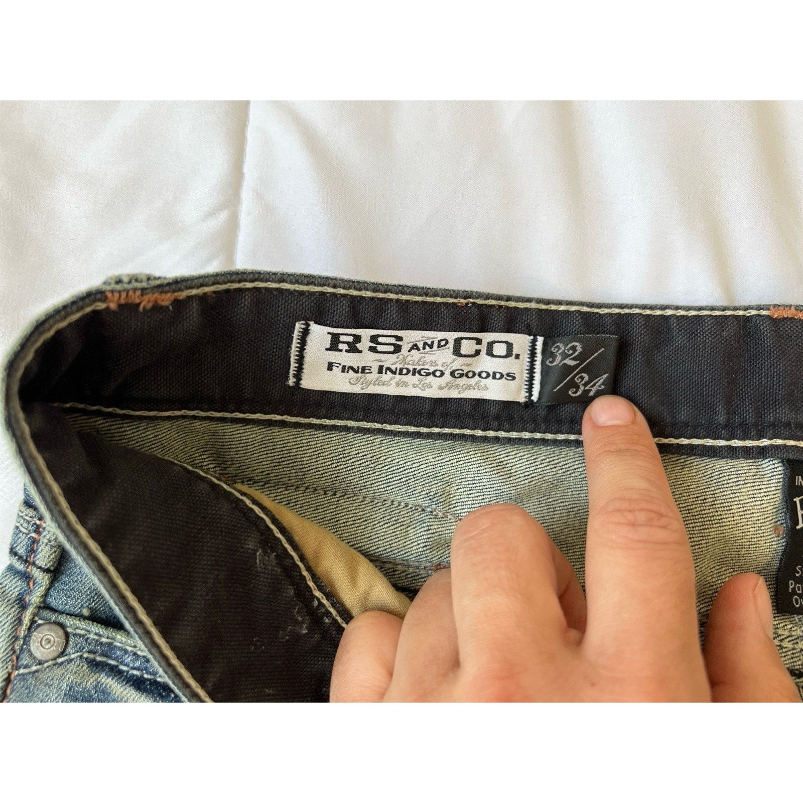 Rising Sun & Co. RS And CO Jeans Men’s 100% Cotton Wide Leg Size 32 Size US 32 / EU 48 - 10 Thumbnail