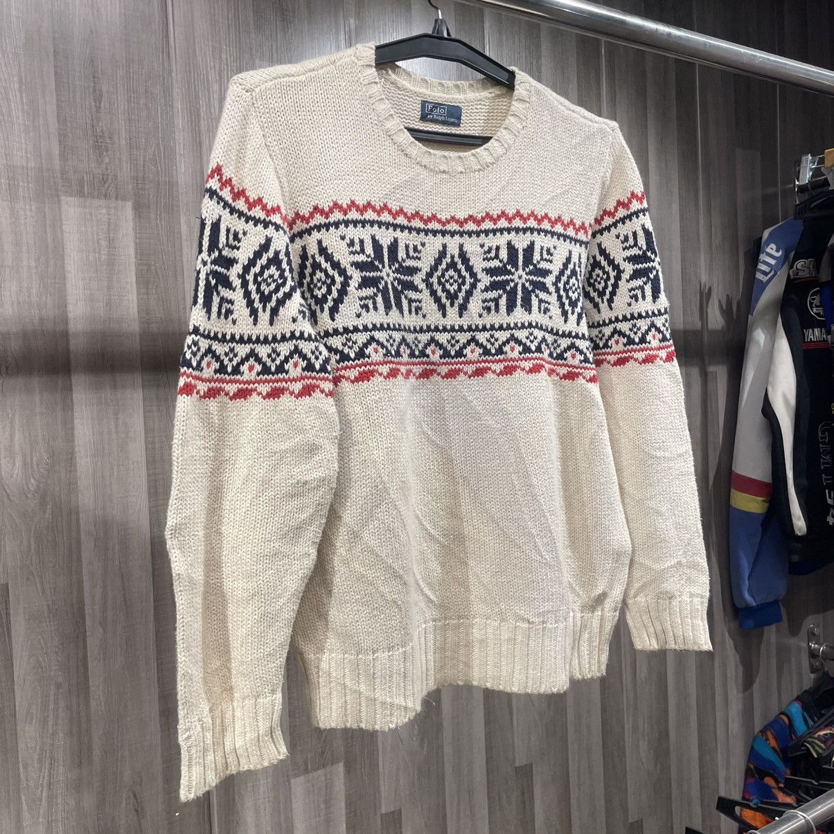 Polo Ralph Lauren Polo Ralph Lauren Cream Nordic Knit Sweater Size US M / EU 48-50 / 2 - 2 Thumbnail
