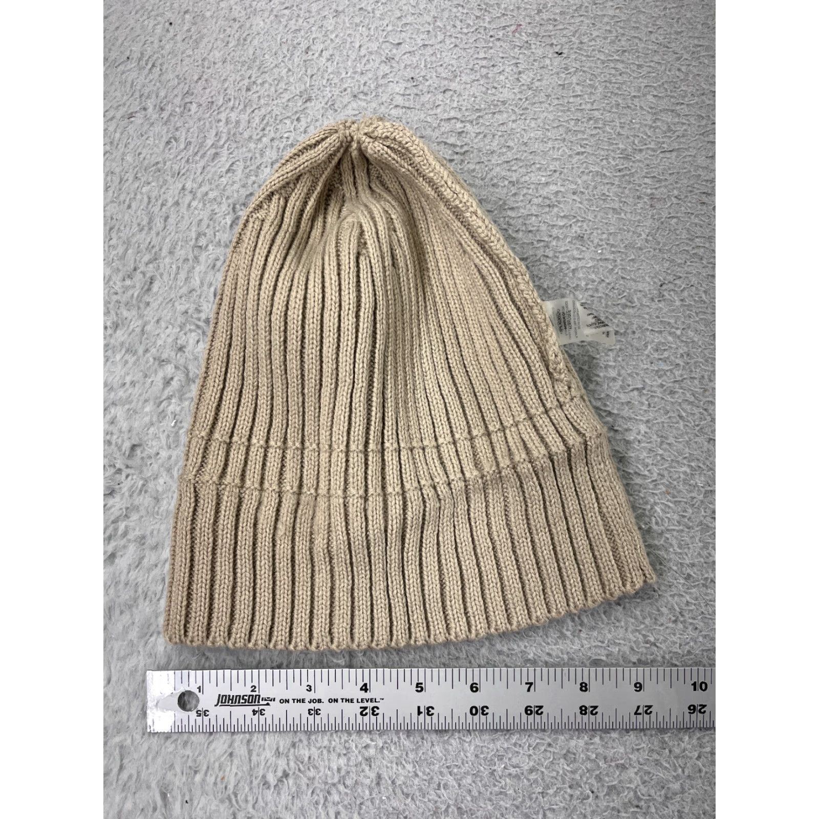 DKNY DKNY Beanie Hat Womens One Size Beige Ribbed Knit 100% Acrylic Snow Ski Theme Beanie Womens 90s (if applicable) Mens Size ONE SIZE - 5 Thumbnail