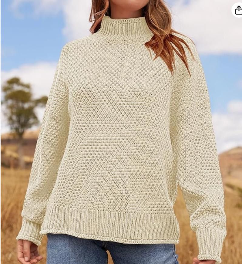 NBDN Nobrandedon Turtleneck Batwing Sleeve Oversized Chunky Knitted LARGE Size L / US 10 / IT 46 - 6 Thumbnail
