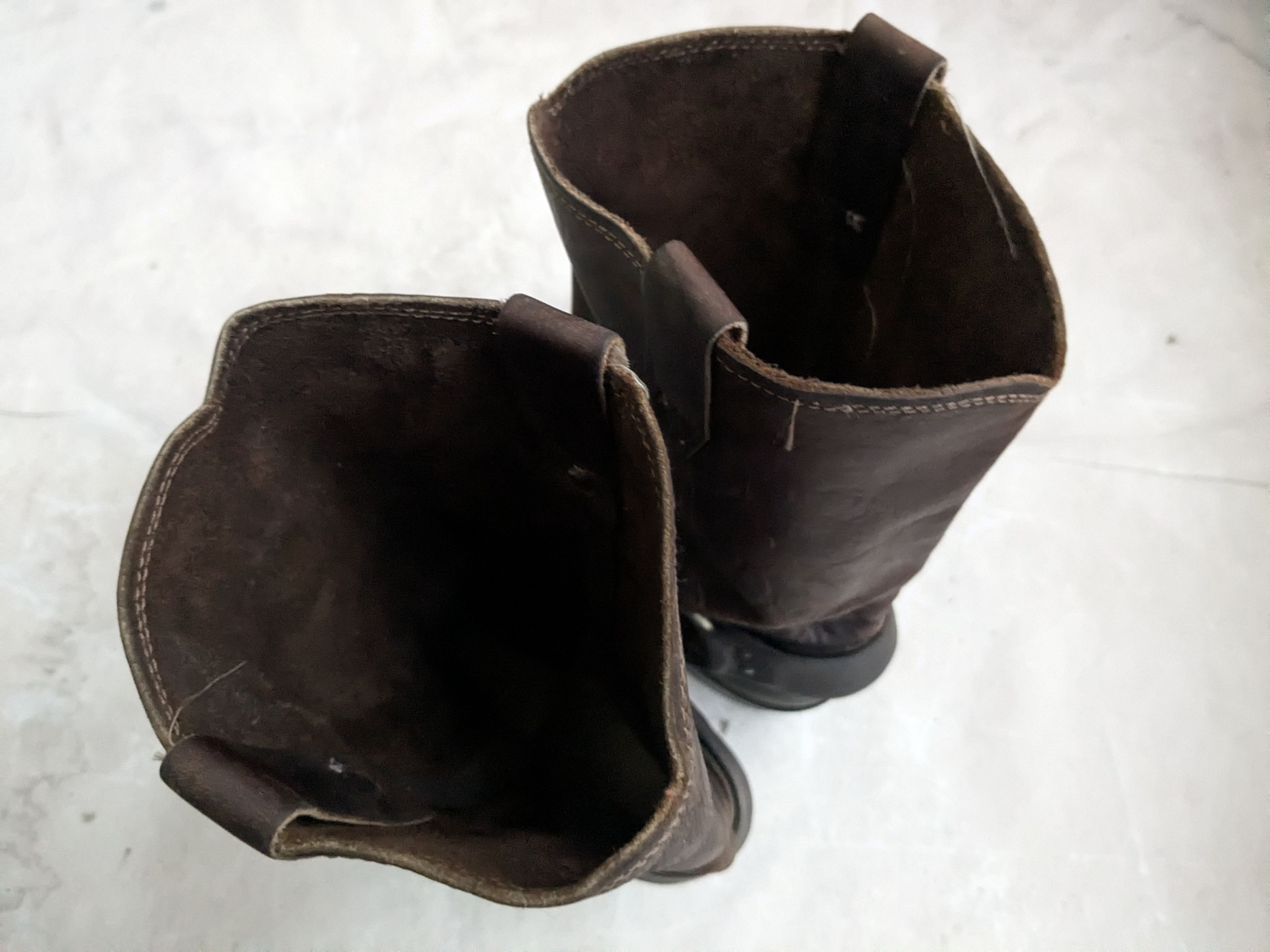 Genuine Leather Harness Boots Brown Leather 10 M Leather Buckle Size US 10 / EU 43 - 7 Thumbnail