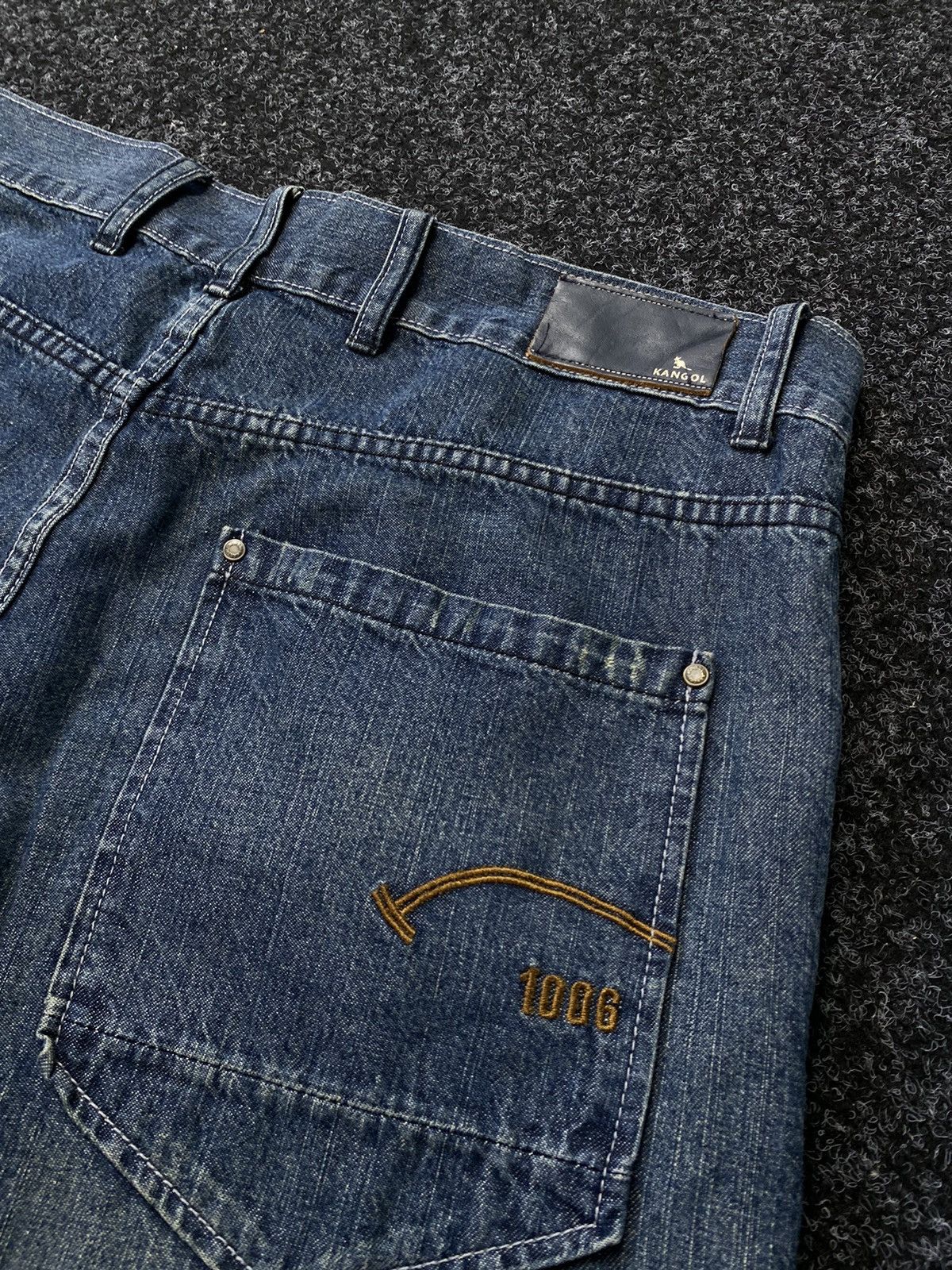 Kangol × Vintage Vintage Kangol baggy Y2K Denim Pants Size US 36 / EU 52 - 16 Thumbnail
