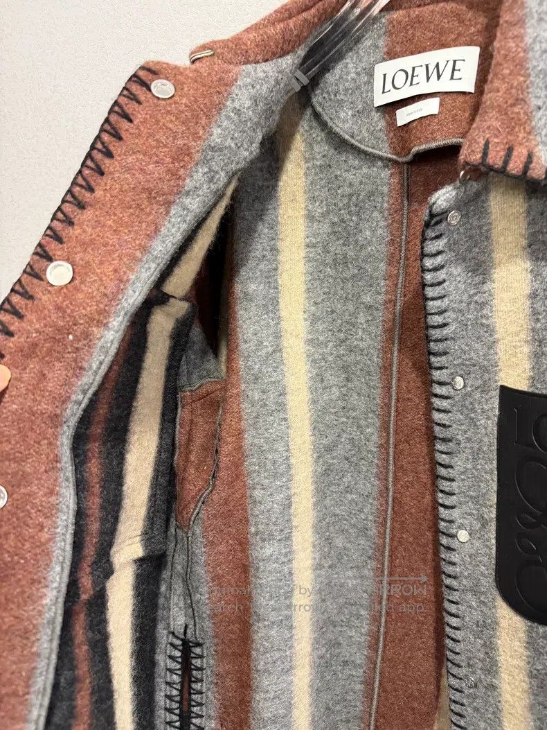 Loewe Loewe Striped wool coat Size XXS / US 00 / IT 34 - 3 Thumbnail