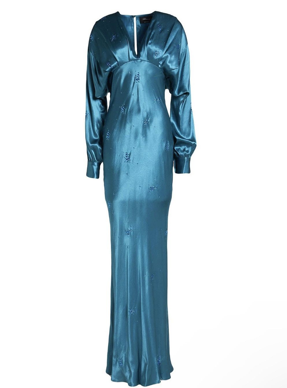 Blumarine Blumarine Satin Maxi Dress Gown Blue Teal size US 8 Size M / US 6-8 / IT 42-44 - 1 Thumbnail