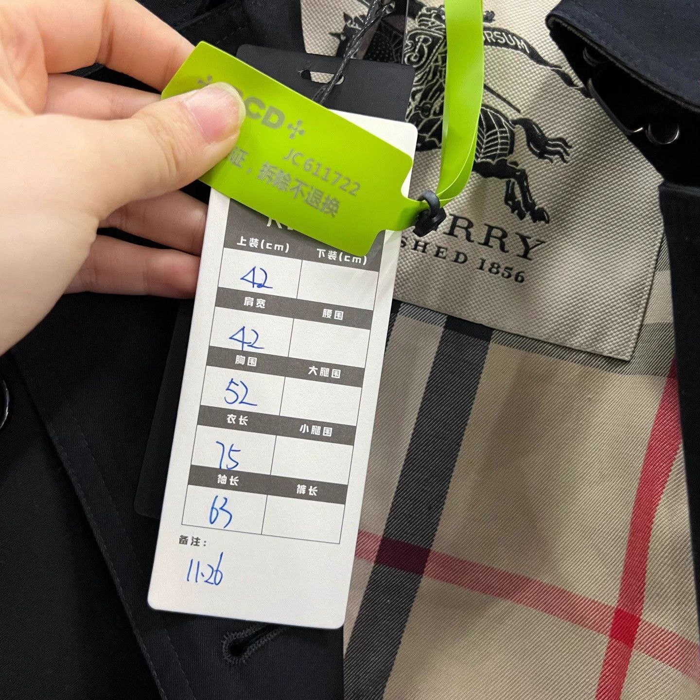 Burberry Burberry Black Double-breasted 42 Coat 98 New No Acc Size M / US 6-8 / IT 42-44 - 5 Thumbnail