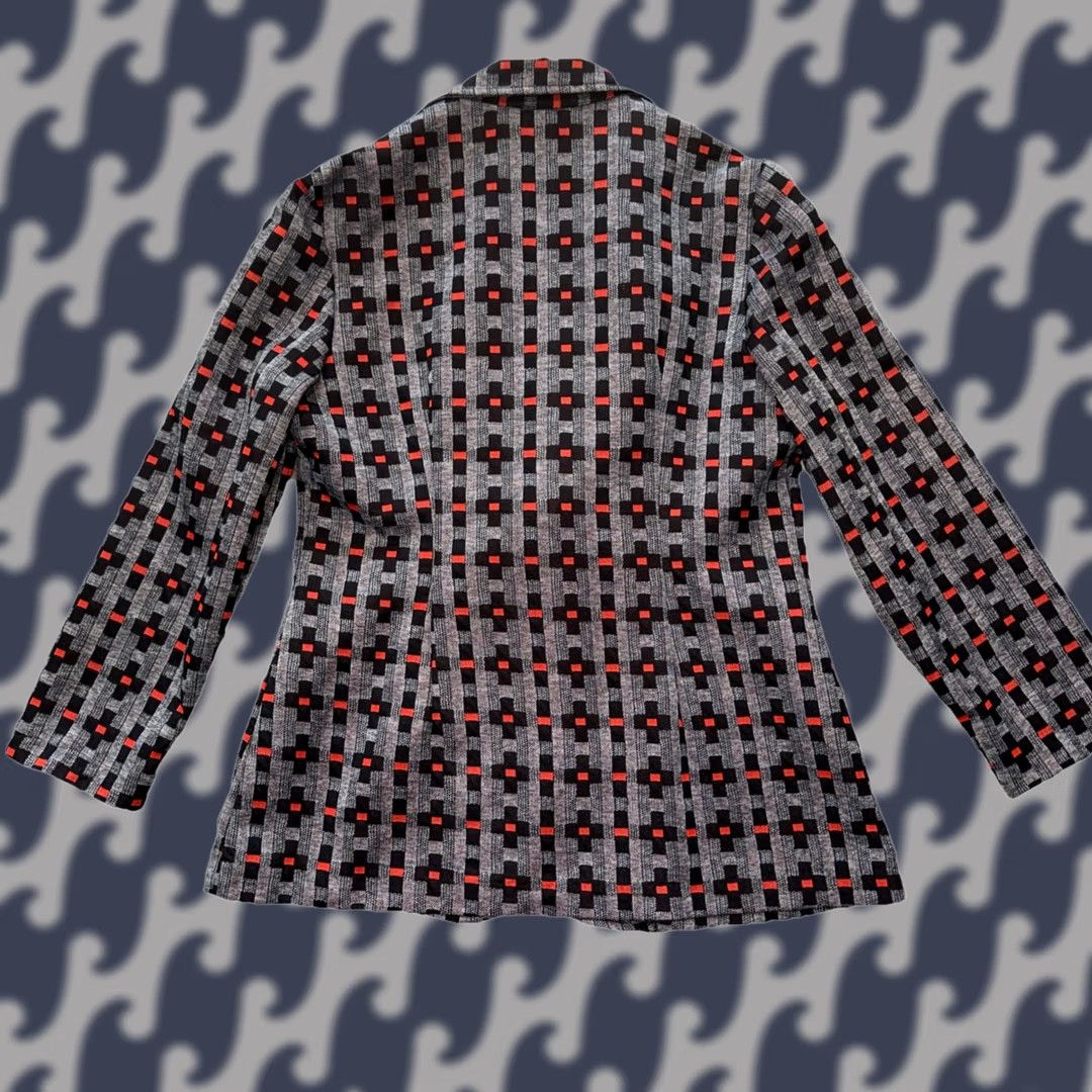 Vintage VINTAGE Blazer Jacket Women’s 15/16 Gray Black Red Polyester 2 Button Design Womens Size XL / US 12-14 / IT 48-50 - 1 Thumbnail