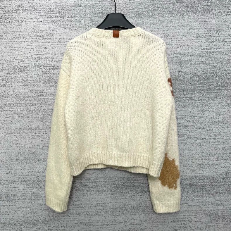 Loewe LOEWE Geometric pattern jacquard loose knit sweater Size L / US 10 / IT 46 - 3 Thumbnail