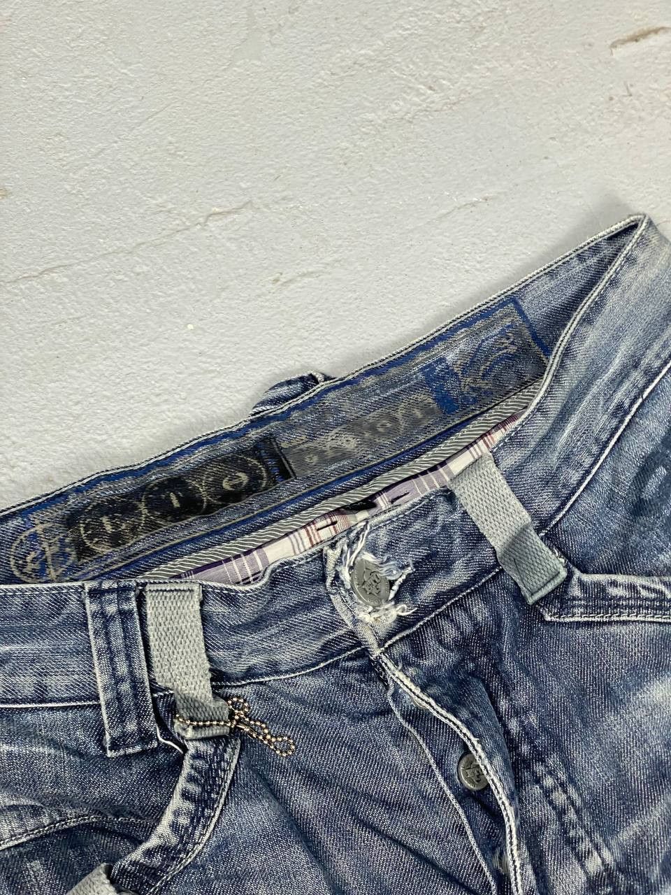Japanese Brand × Jean Y2k Baggy Cargo Pants Denim Baggy Jeans Trousers Size US 32 / EU 48 - 7 Thumbnail