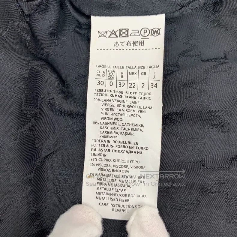Max Mara Max Mara Black Woolen Collar Double Breasted Long Sleeve B Size XXS / US 00 / IT 34 - 7 Thumbnail