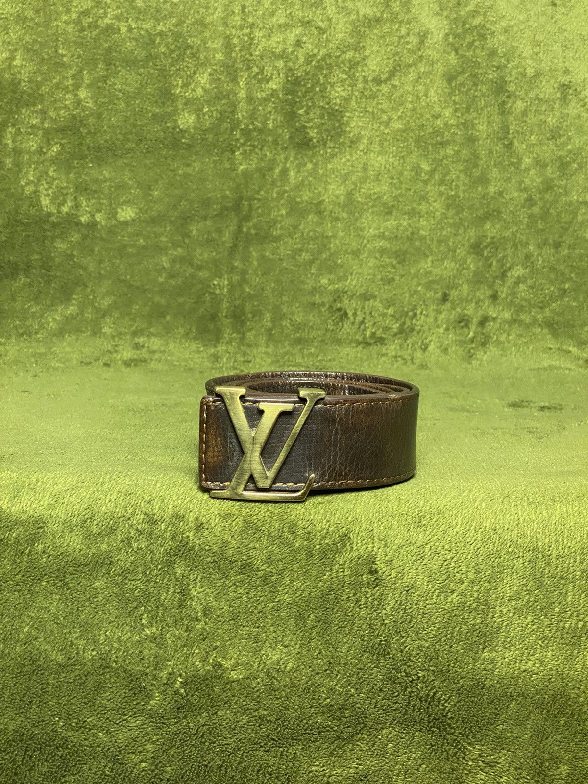 Louis Vuitton Vintage LOUIS VUITTON Leather Belt Brown M6902 Size 34 - 13 Thumbnail