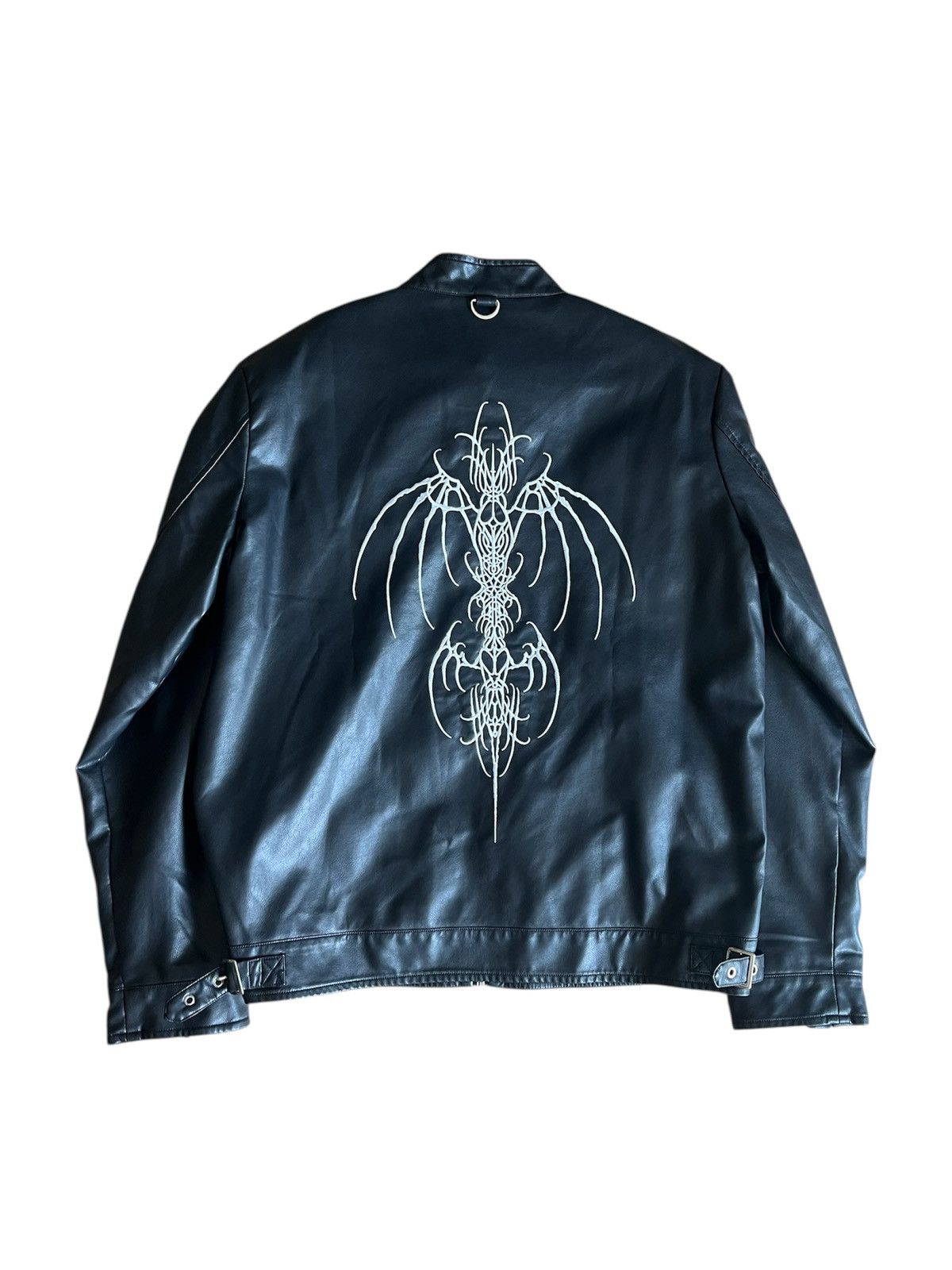 Designer × Japanese Brand Opium Bat Bone Embroidered Leather Jacket Size US L / EU 52-54 / 3 - 1 Thumbnail