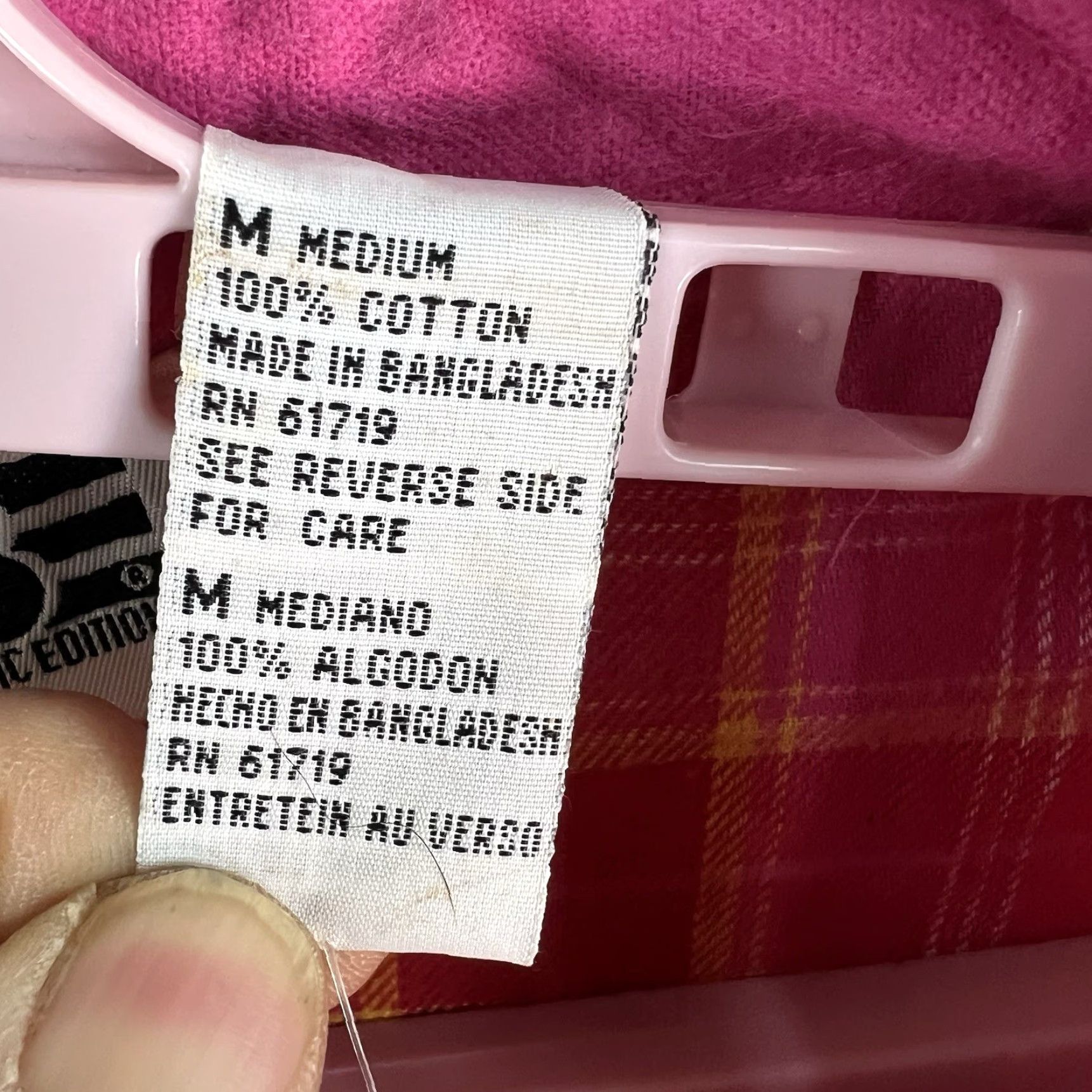 Basic Editions Basic Editions Shirt Women’s Size M Flannel Pink Plaid Button Long Sleeve NWT Size M / US 6-8 / IT 42-44 - 6 Thumbnail