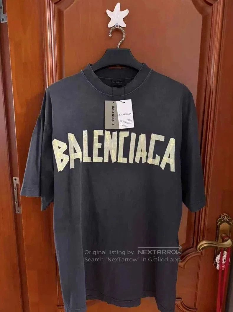 Balenciaga Balenciaga Tape Short Sleeve T-shirt M. Size US M / EU 48-50 / 2 - 1 Thumbnail