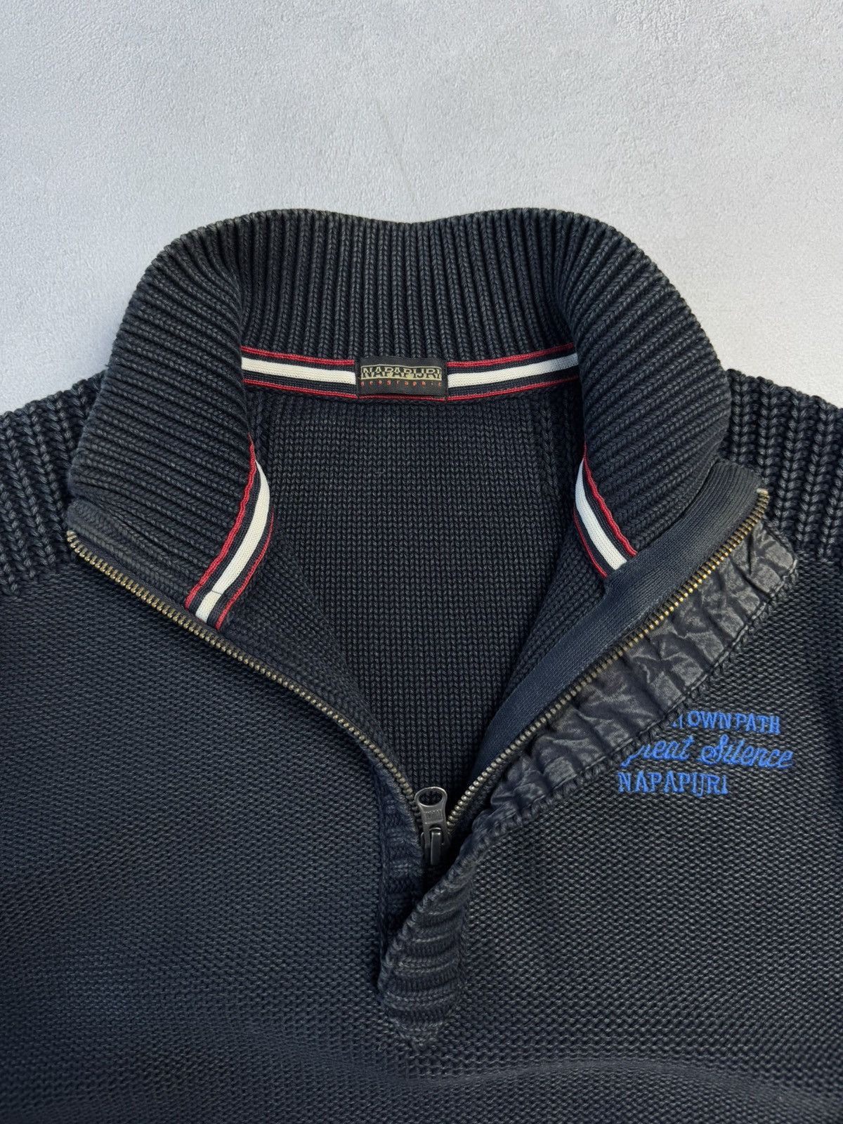 Napapijri Napapijri Geometric 1/4 Zip Knit Sweater Y2K Size US M / EU 48-50 / 2 - 7 Thumbnail