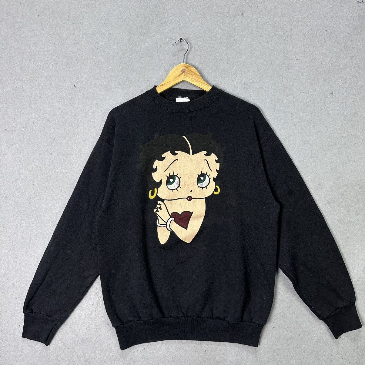 Vintage Vintage Betty Boop Crewneck Sweatshirt Tultex Size US L / EU 52-54 / 3 - 1 Thumbnail