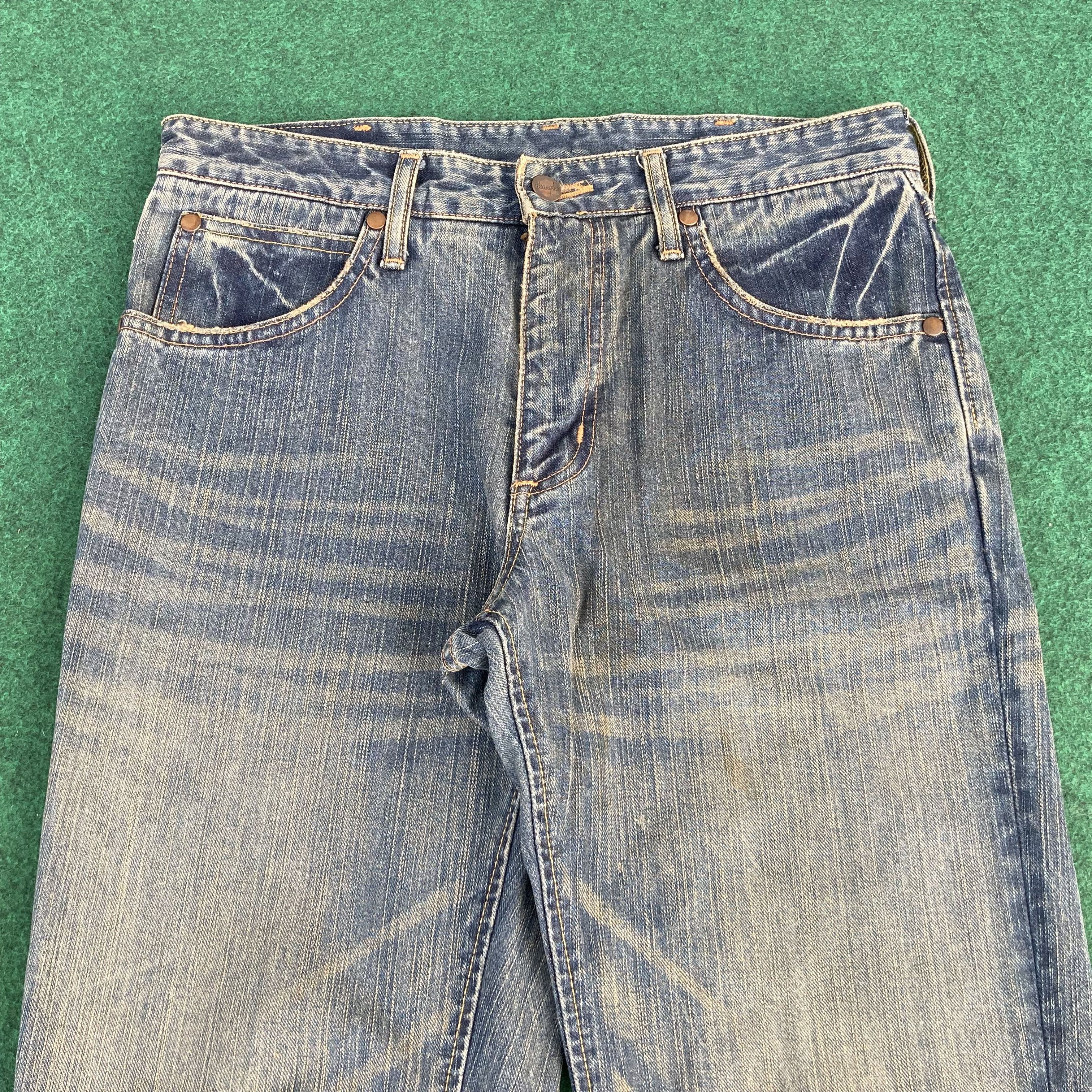 Vintage × Wrangler Vtg Wrangler Blue Denim Flare 90s Bootcut Jeans Size US 31 - 3 Thumbnail