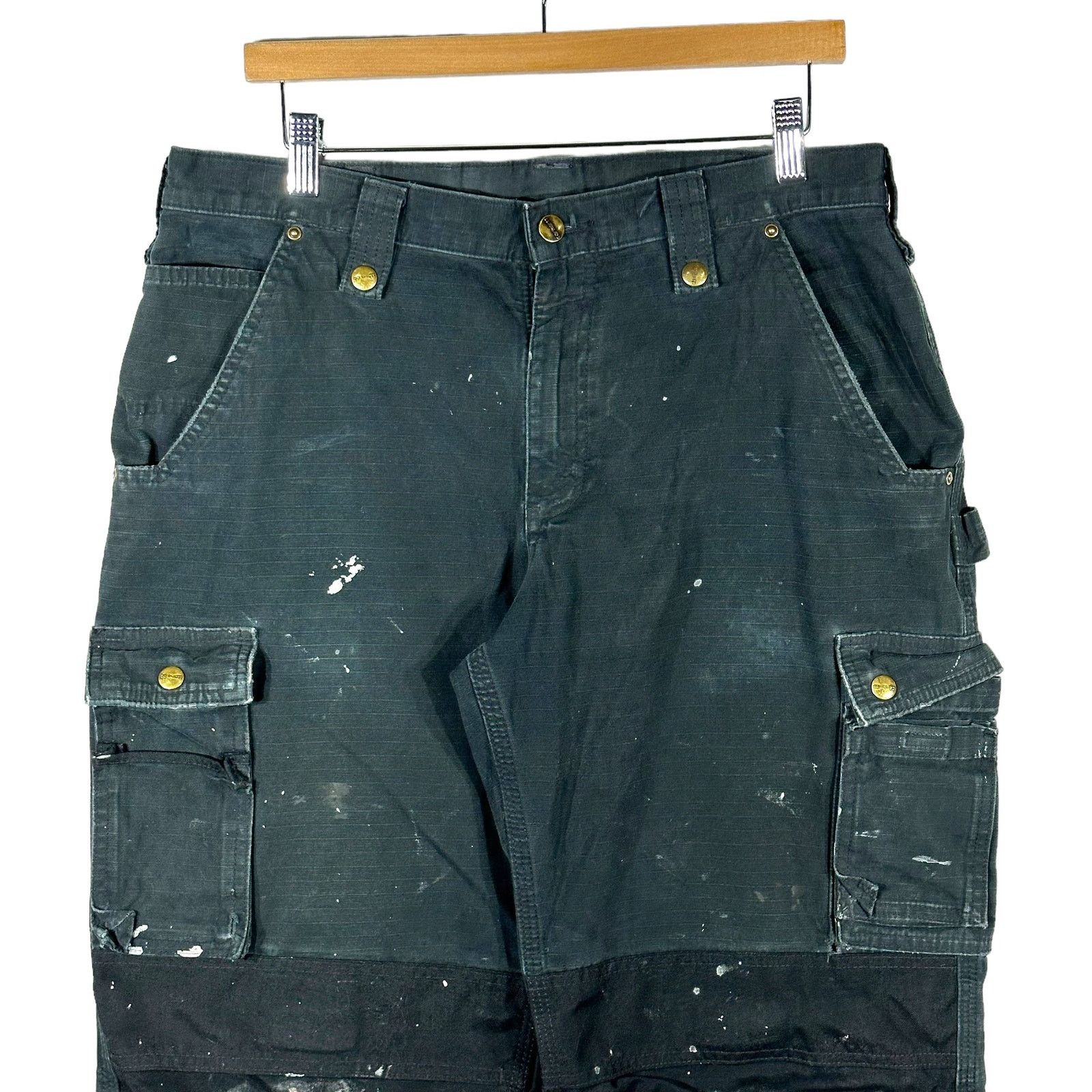 Carhartt Vintage Carhartt Distressed Cargo Carpenter Pants Size US 35 - 2 Thumbnail