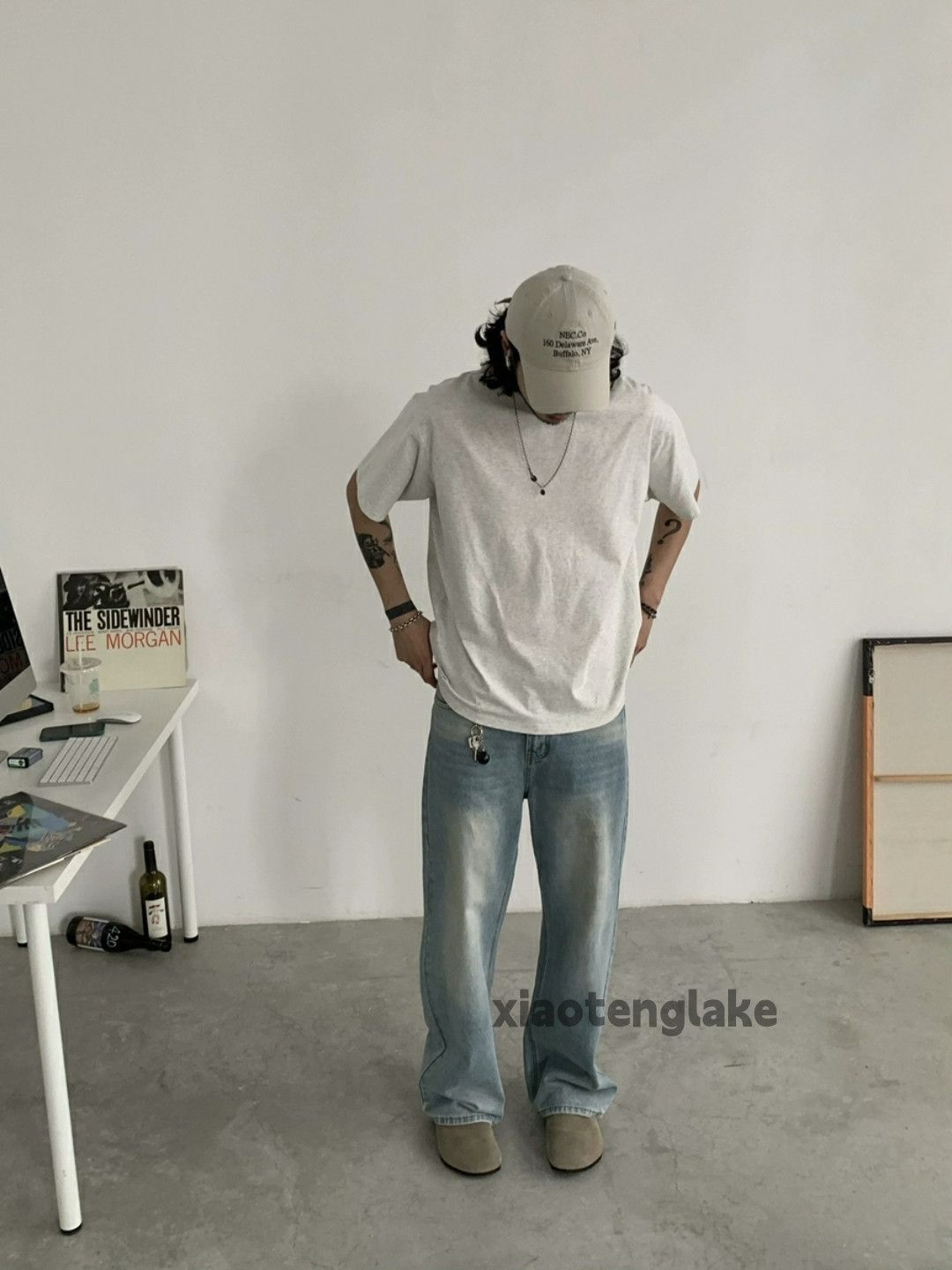 Jean × Vintage washed faded cleanfit loose baggy yuppie jeans Size US 32 / EU 48 - 7 Thumbnail