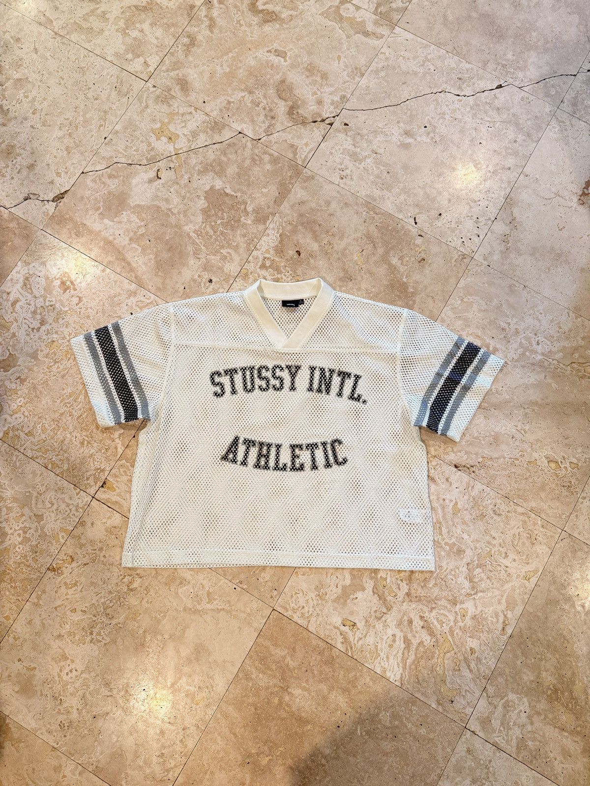 Stussy Stussy Cropped Mesh Logo Football Jersey SU24 | Grailed