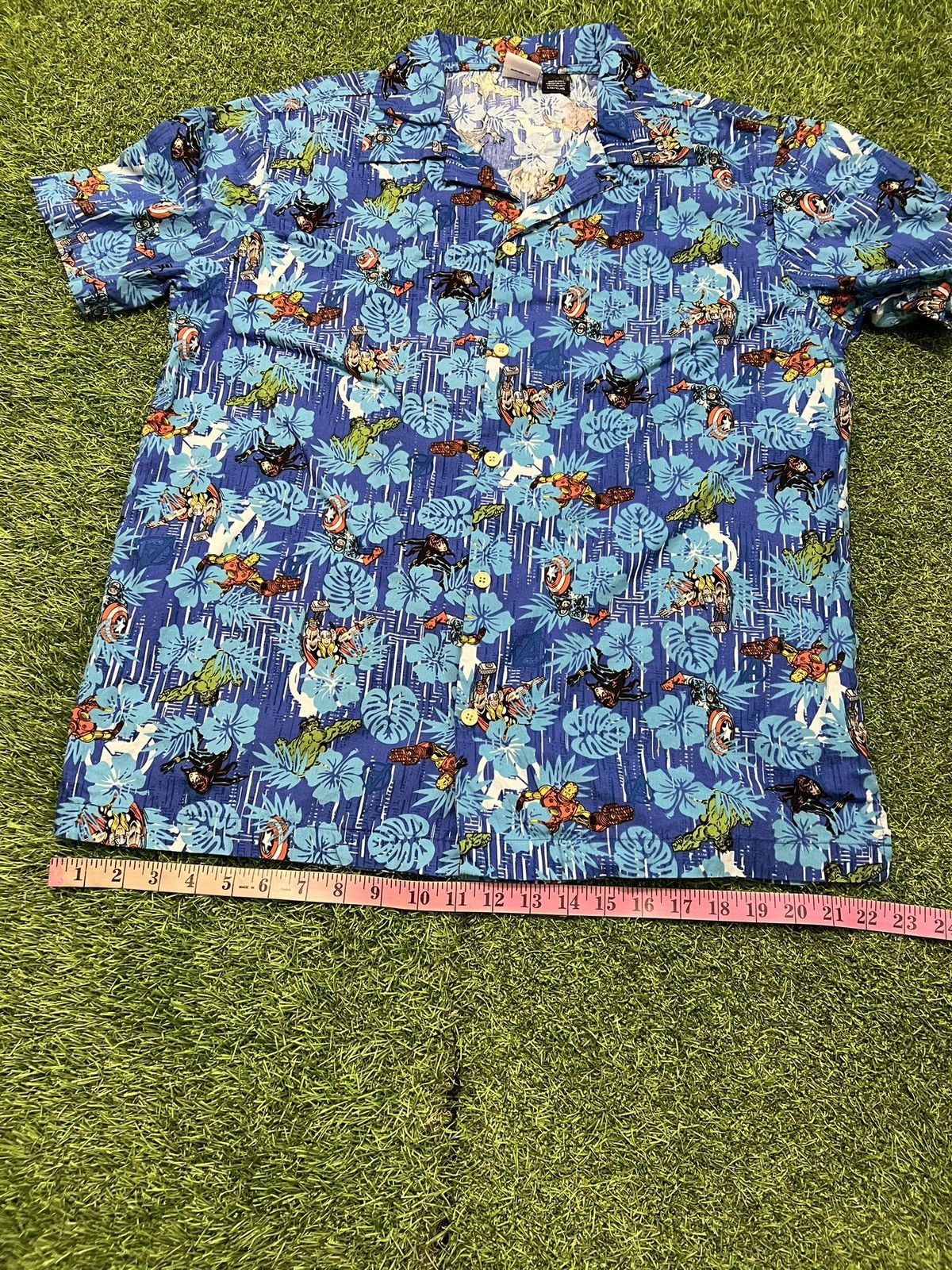 Marvel Comics × Vintage VINTAGE MARVEL AVENGERS HAWAIIAN BUTTON UP Size US L / EU 52-54 / 3 - 8 Thumbnail