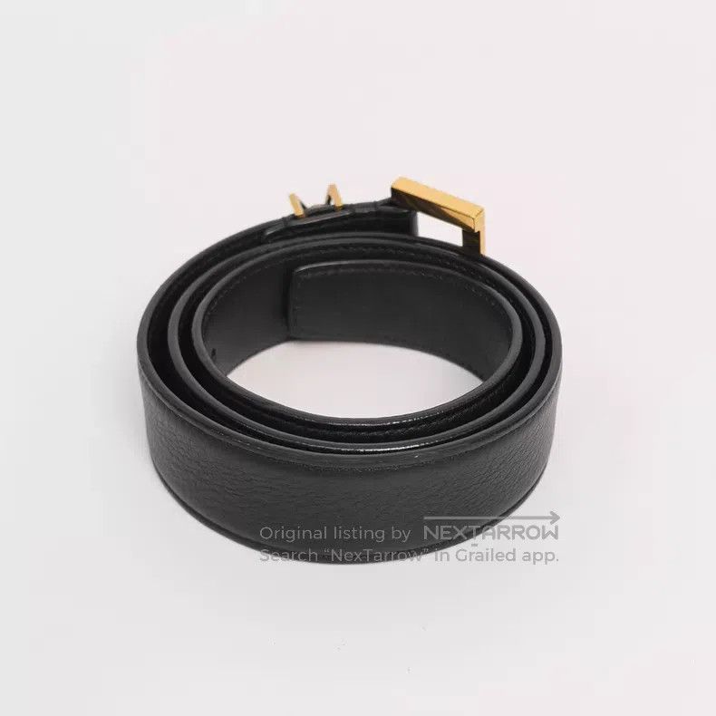 Saint Laurent Paris Saint Laurent Paris Black Gold Buckle Belt i Size ONE SIZE - 3 Thumbnail