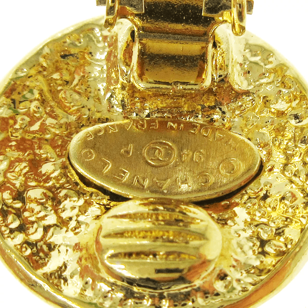 Chanel CHANEL CC Logos Button Motif Earrings Gold-Tone Size ONE SIZE - 7 Thumbnail