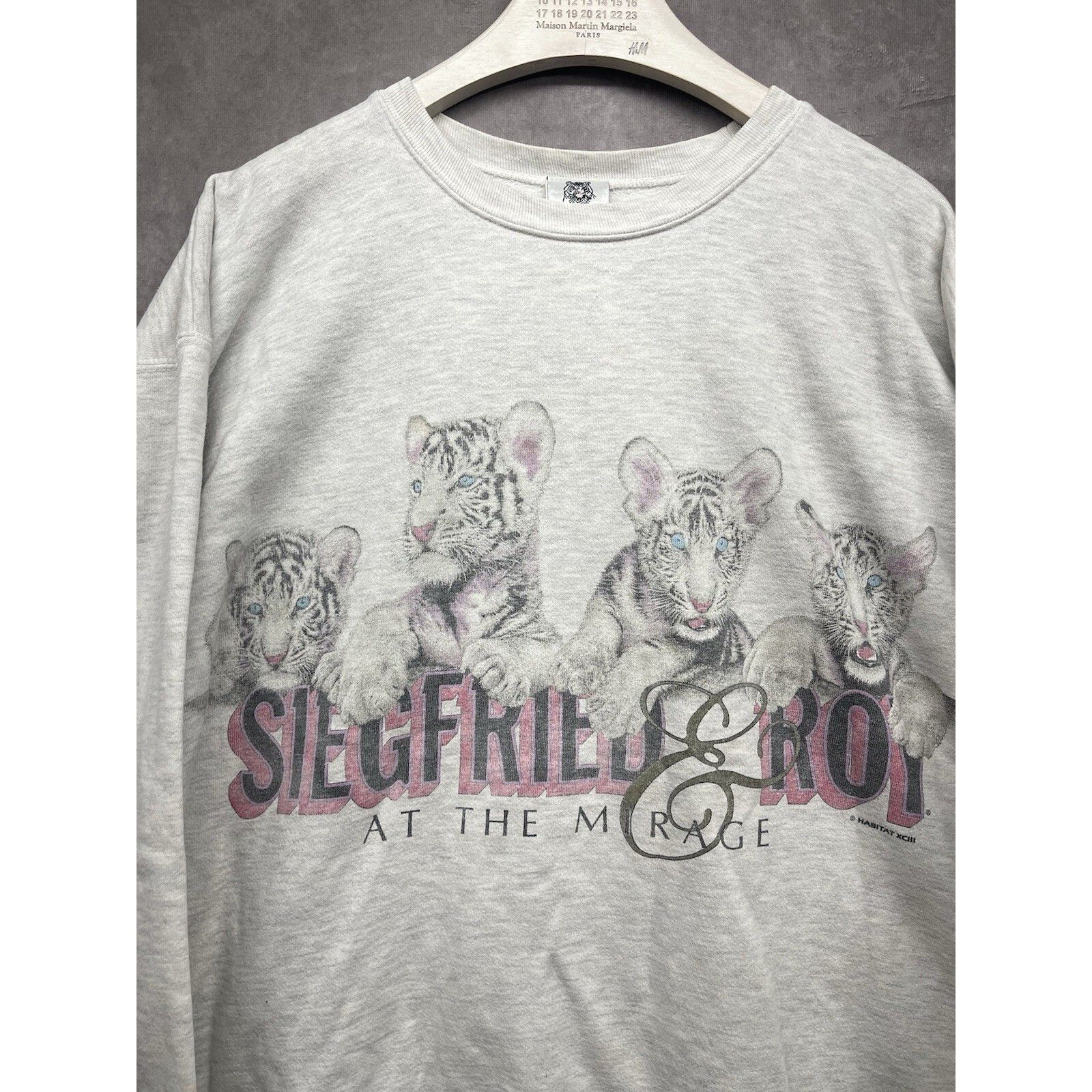 Other Vintage Siegfried & Roy White Tiger Cubs Men XL Gray CREWNEC Size US XL / EU 56 / 4 - 9 Thumbnail