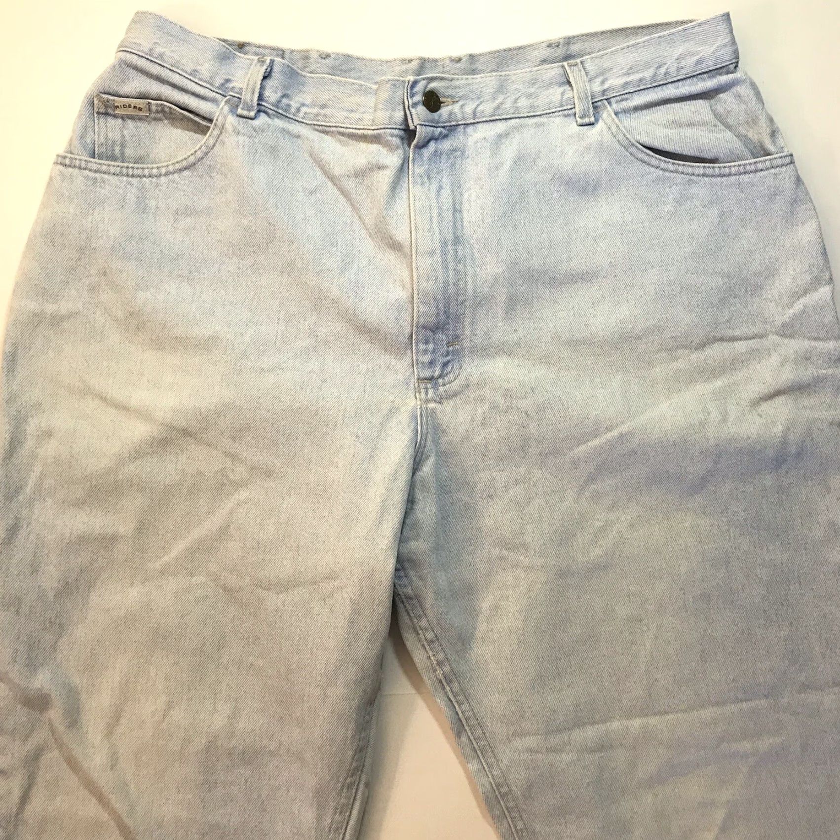 Vintage VINTAGE Riders Lee Jeans Womens Denim Regular Fit 24W 32in Blue USA Stripe/Logo Mid Rise Belt Zip Closure Regular Department Women Size 42" / US 20 - 3 Thumbnail