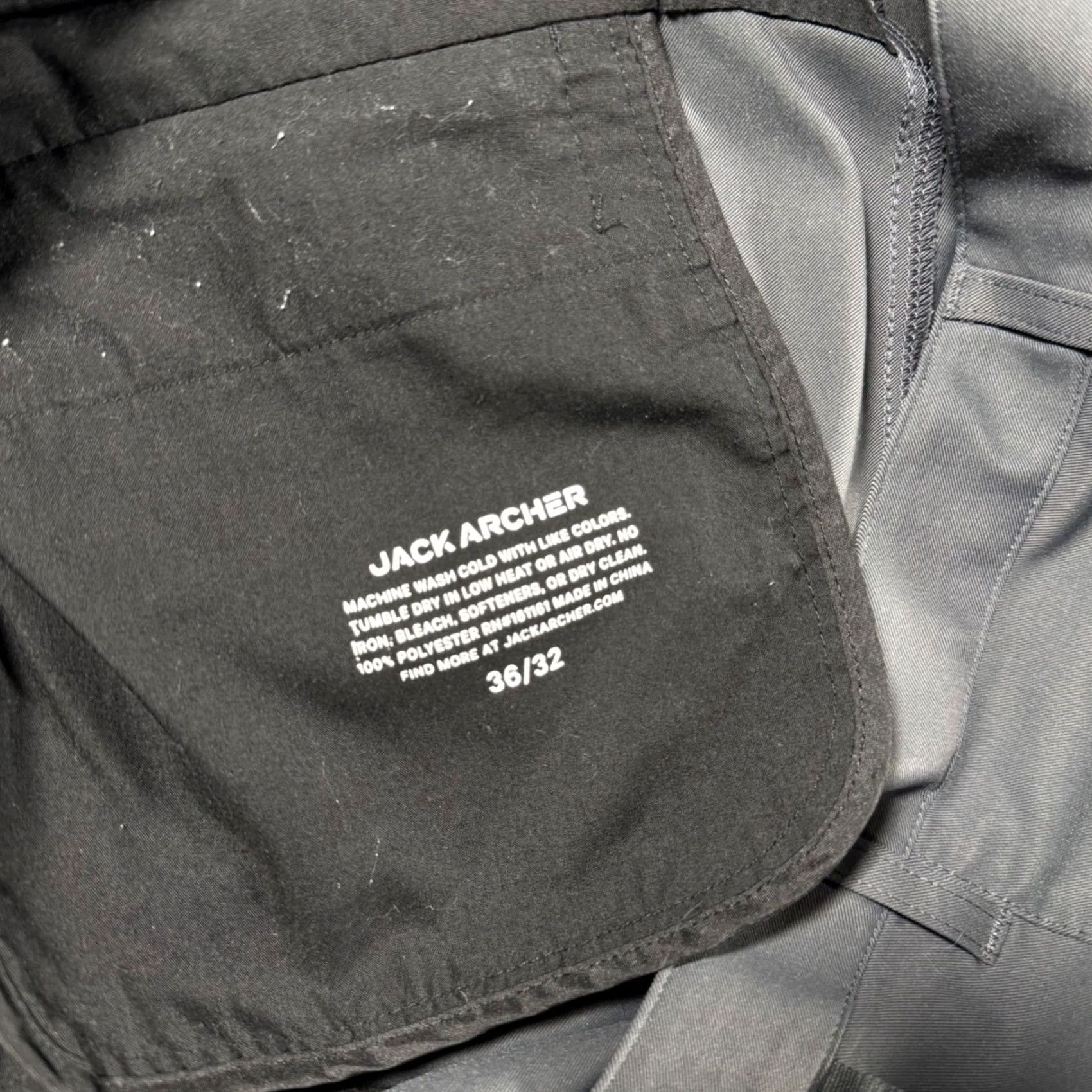 Vintage Jack Archer Performance Polyester Pants Mens 36x31 Charcoal Grey Trousers Size US 36 / EU 52 - 3 Thumbnail