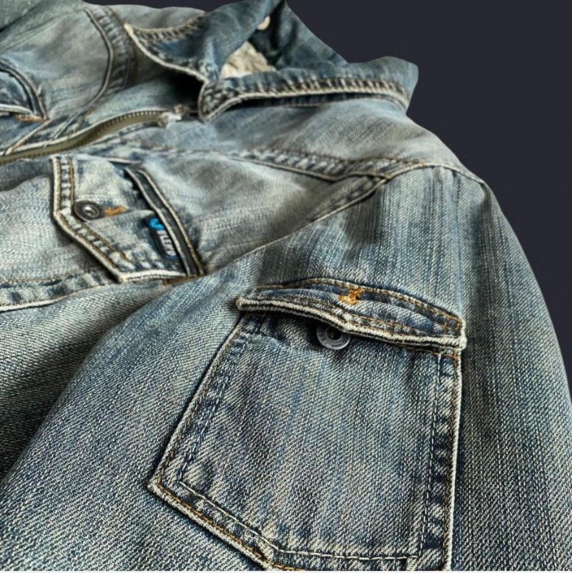 Vintage BLEND denim jacket with fur lining washed look Size US S / EU 44-46 / 1 - 2 Thumbnail