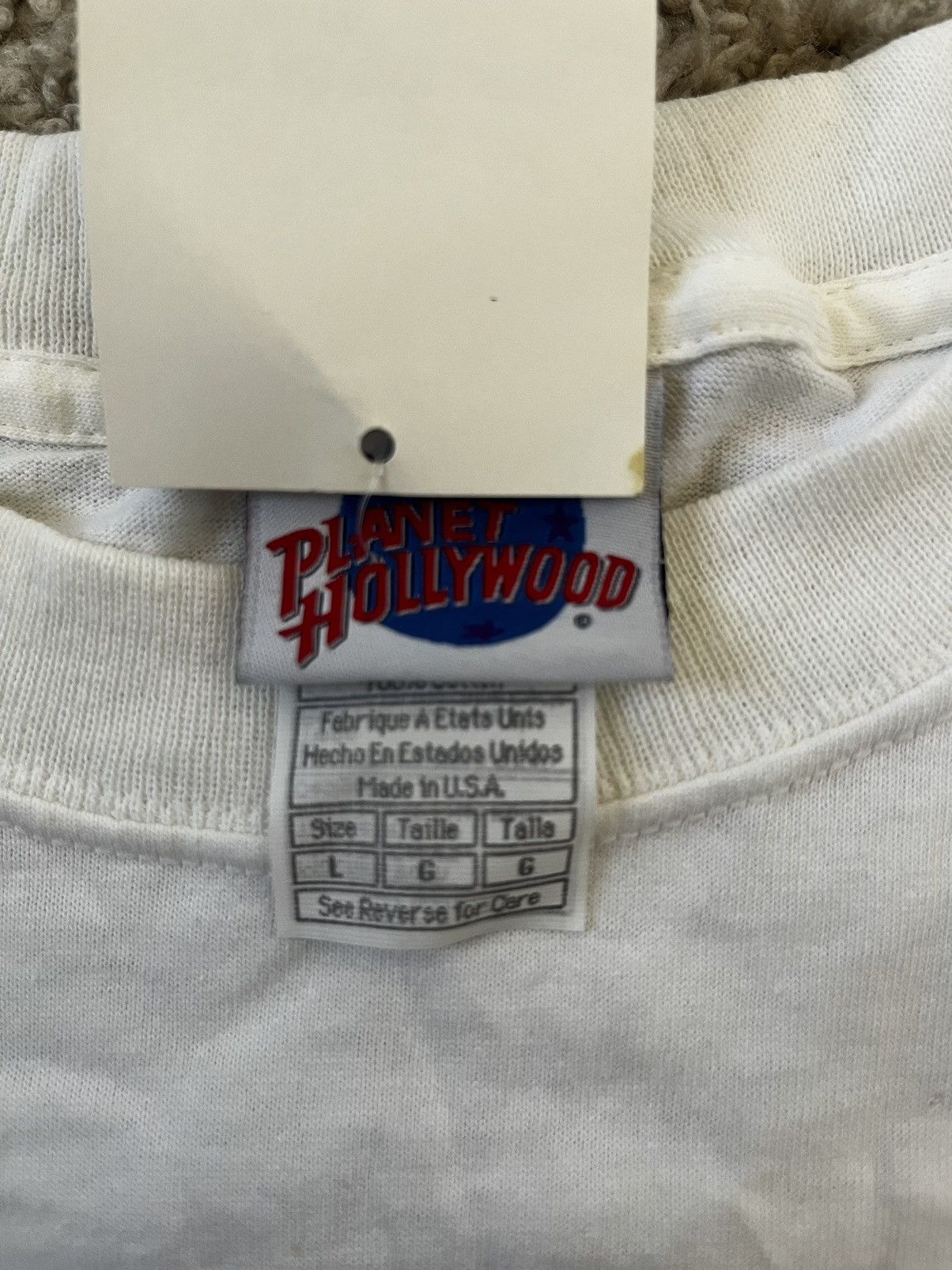 Vintage Vintage 1991 Planet Hollywood Tee Size US L / EU 52-54 / 3 - 6 Thumbnail