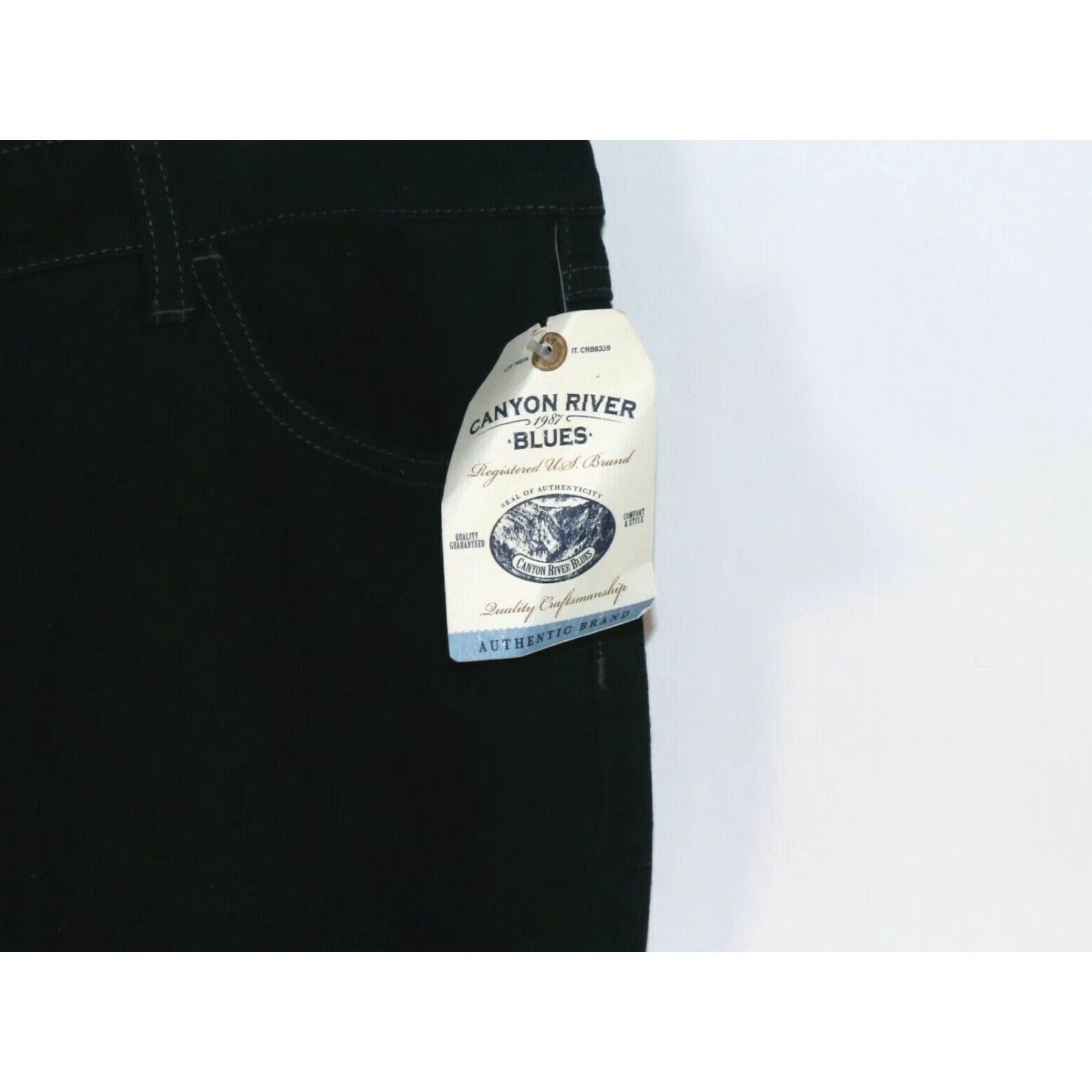 Vintage VINTAGE Canyon River Blues Women's Skinny Jeans Casual Pants Stretch Black 16 City Retro Size 38" / US 16 / IT 52 - 4 Thumbnail