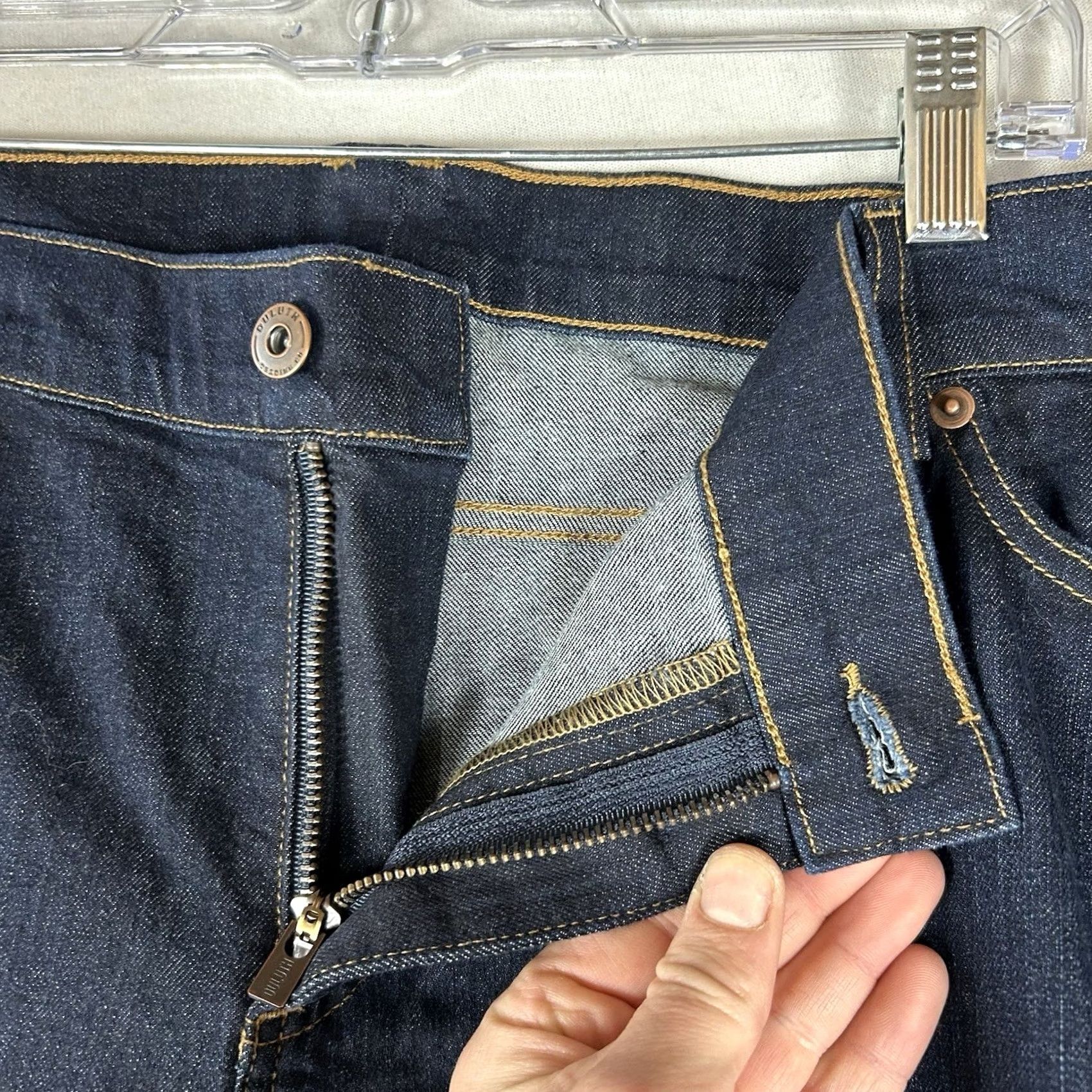 Denime Duluth Duluthflex Boot Cut Jeans Womens 24W x 31 Dark Blue Denim NWT Size 42" / US 20 - 5 Thumbnail
