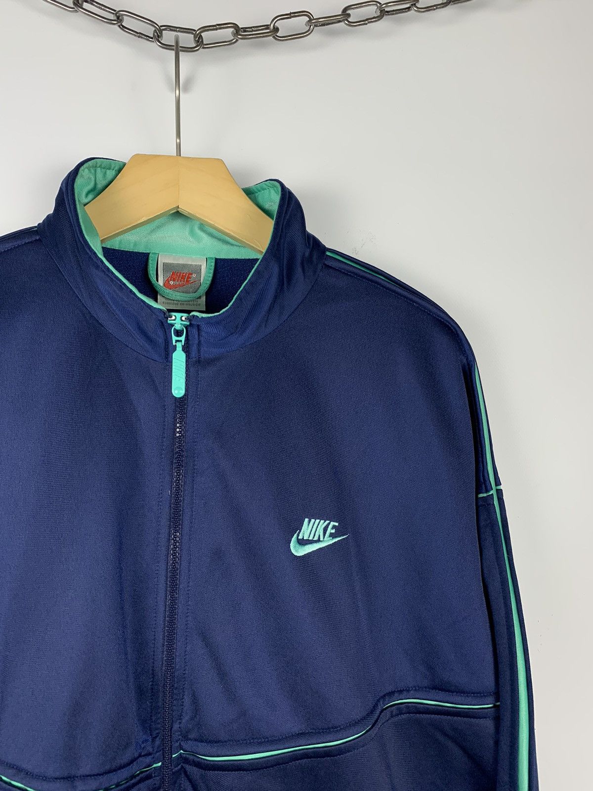 Nike Vintage 90’s Nike Retro Nylon Track Jacket Full Zip Swoosh Size US L / EU 52-54 / 3 - 4 Thumbnail
