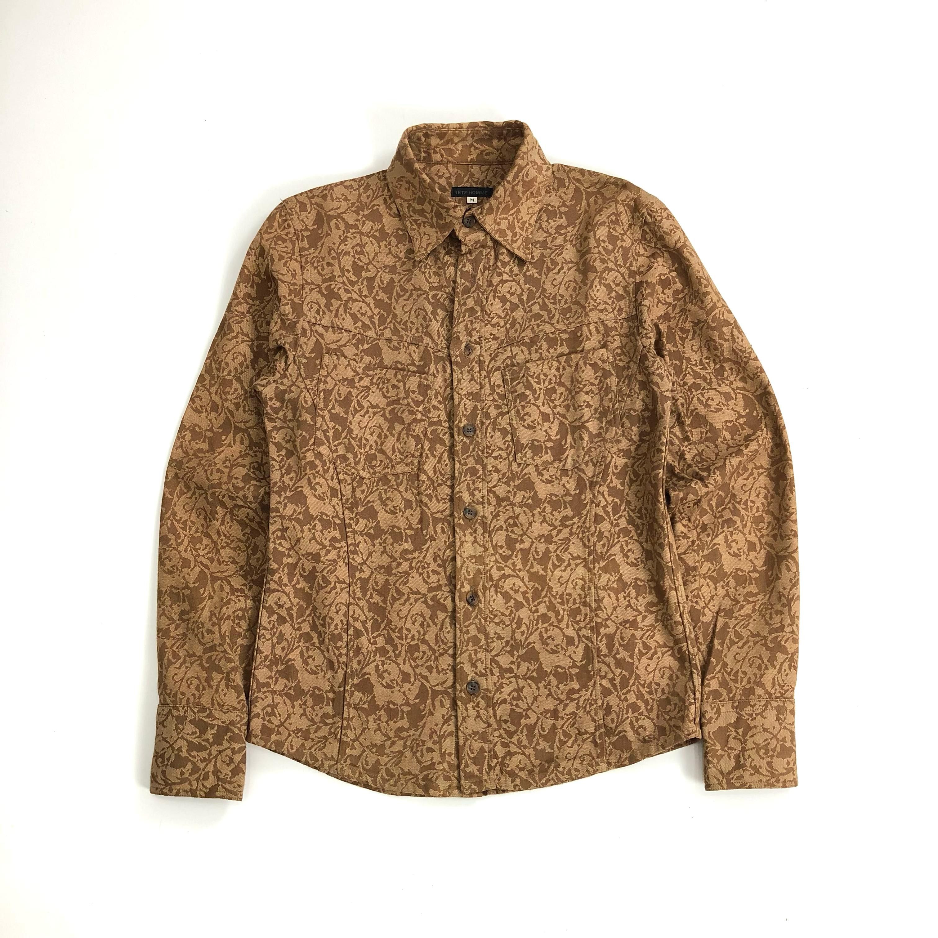 Issey Miyake Vtg Tete Homme Issey Miyake Double Pocket Floral Shirt Size US M / EU 48-50 / 2 - 1 Thumbnail