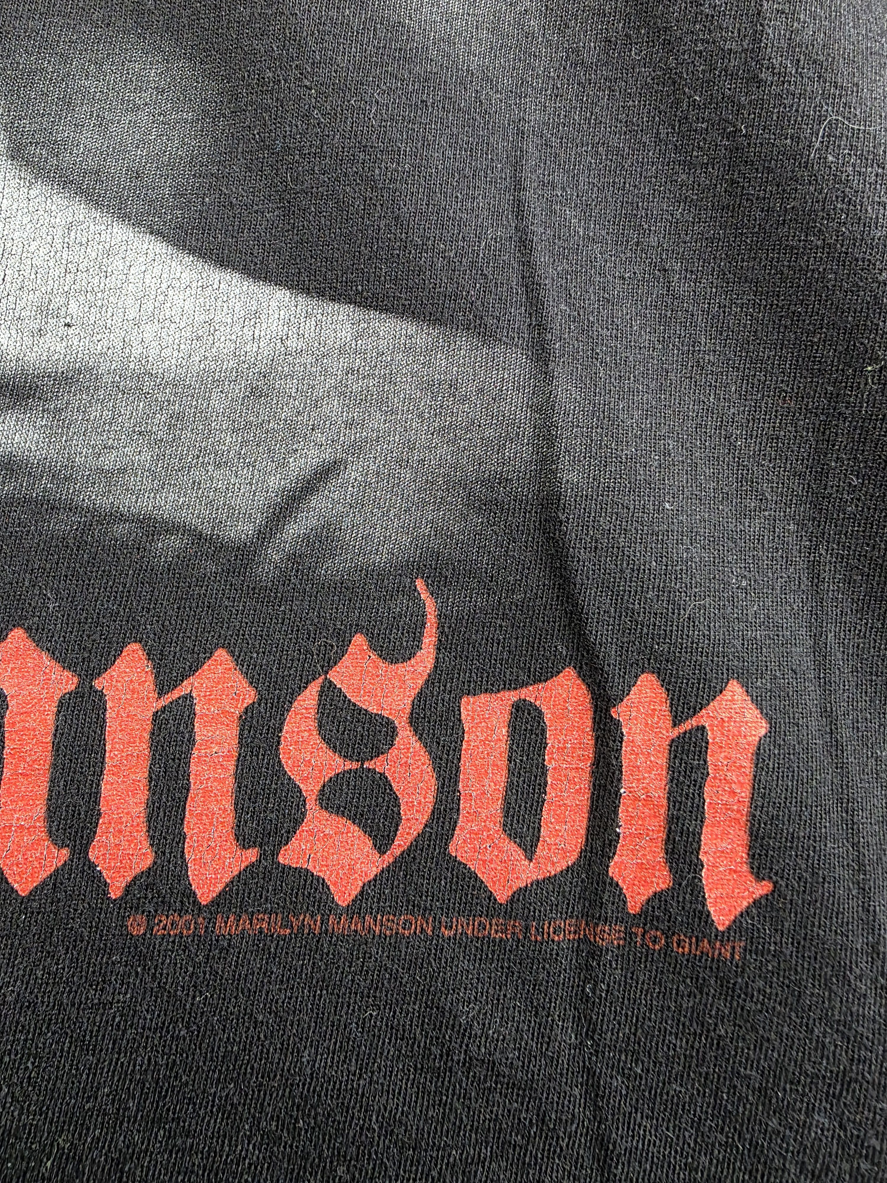 Band Tees × Marilyn Manson × Vintage 2001 Marilyn Manson Hollywood XL 23" 28.5" Size US XL / EU 56 / 4 - 3 Thumbnail