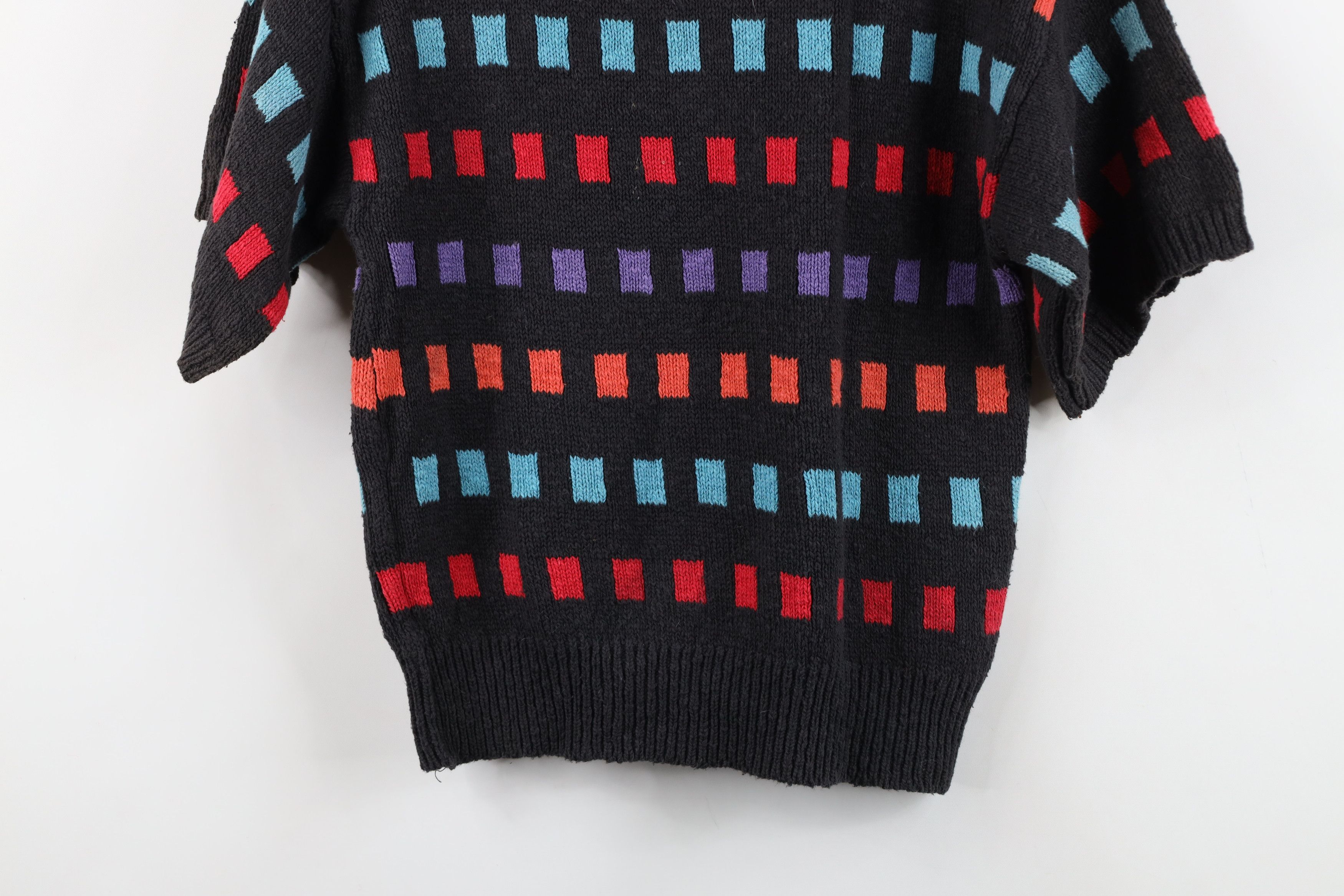 Vintage Vintage 90s Streetwear Checkered Short Sleeve Sweater US Size M / US 6-8 / IT 42-44 - 11 Thumbnail