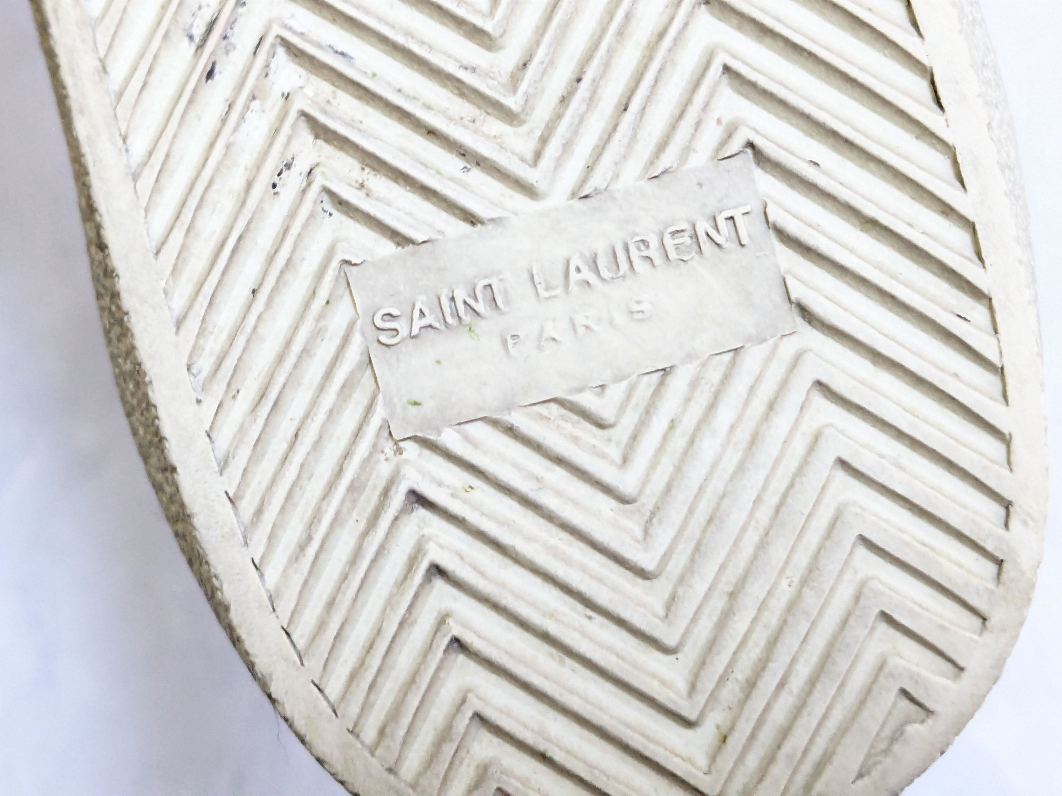 Saint Laurent Paris Saint Laurent Sneakers Silver 12 45 Low Tops Leather Court Size US 12 / EU 45 - 15 Thumbnail