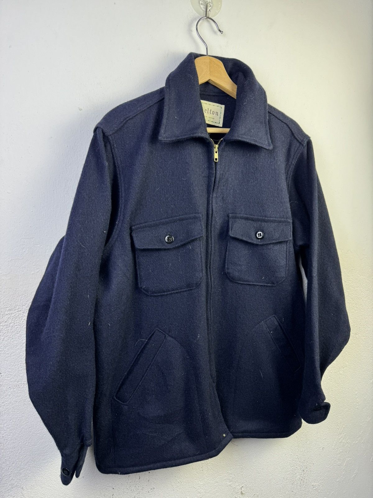 Vintage Vintage Melton outwear wool jacket Size US L / EU 52-54 / 3 - 2 Thumbnail