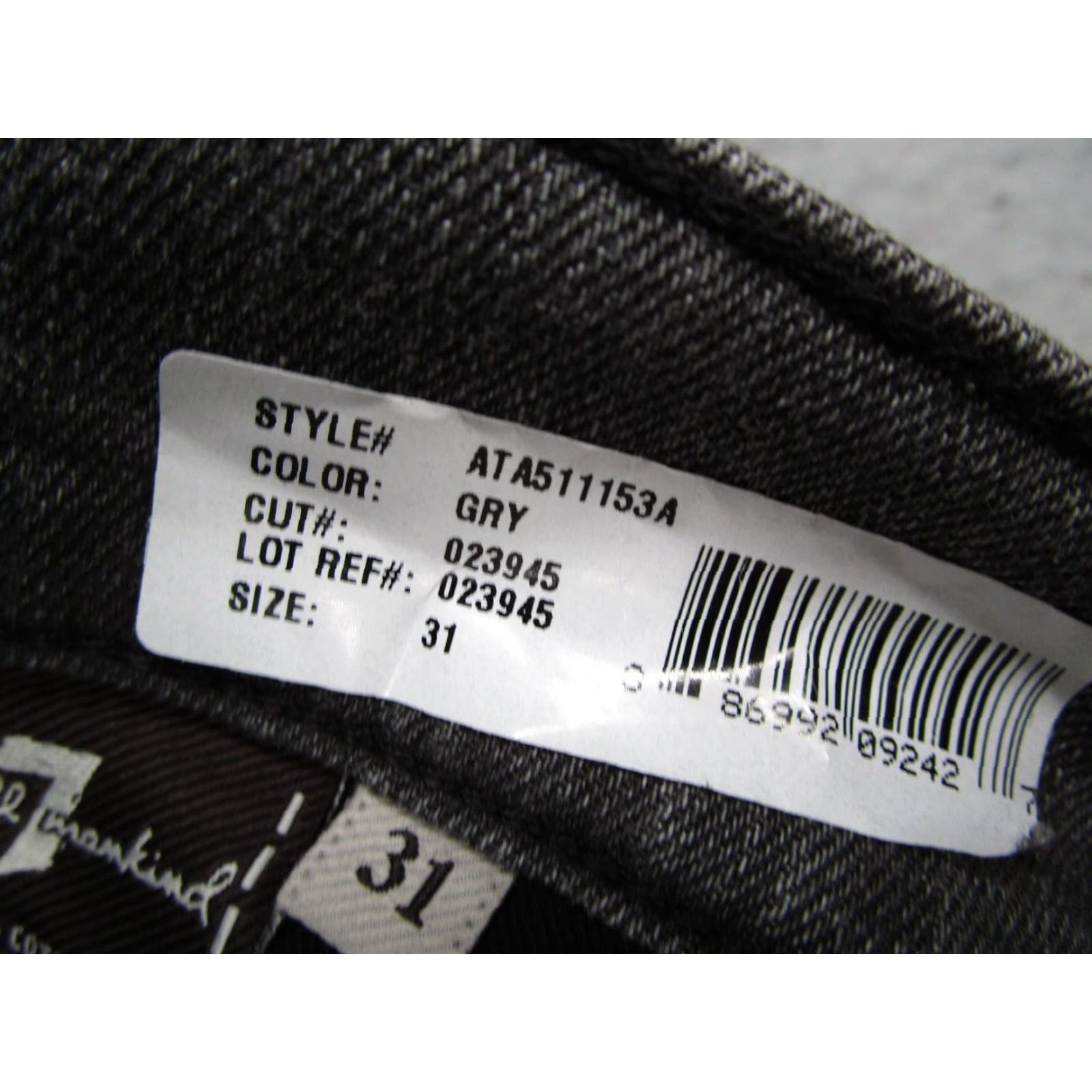 7 For All Mankind 7 For All Mankind Jeans Men's 31 Gray Slimmy Slim Straight Denim 31x30 Made in USA Size US 31 - 6 Thumbnail