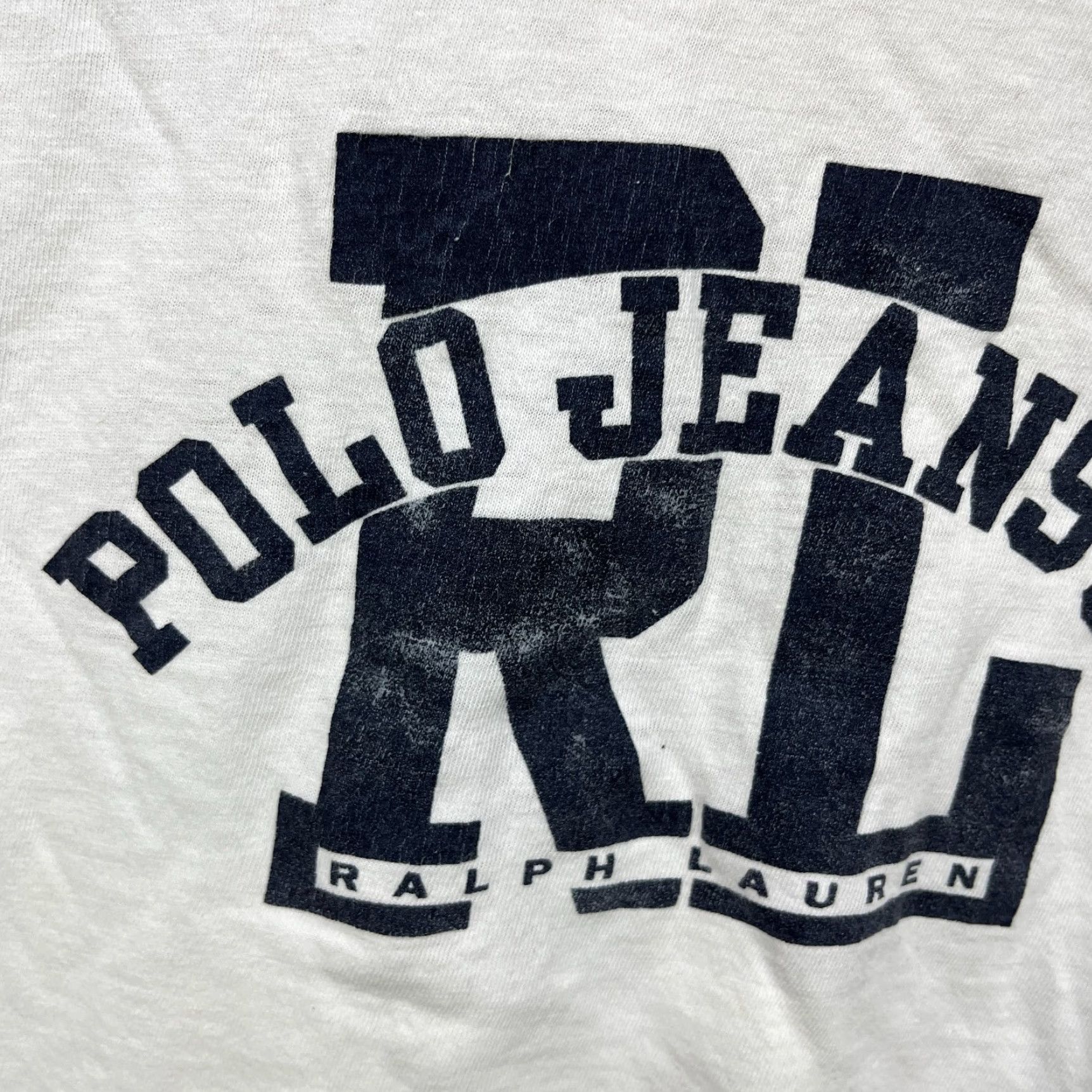 Ralph Lauren VINTAGE 90s Polo Ralph Lauren T-Shirt Mens M White 90s KAWS x Uniqlo Jeans? Size US M / EU 48-50 / 2 - 6 Thumbnail