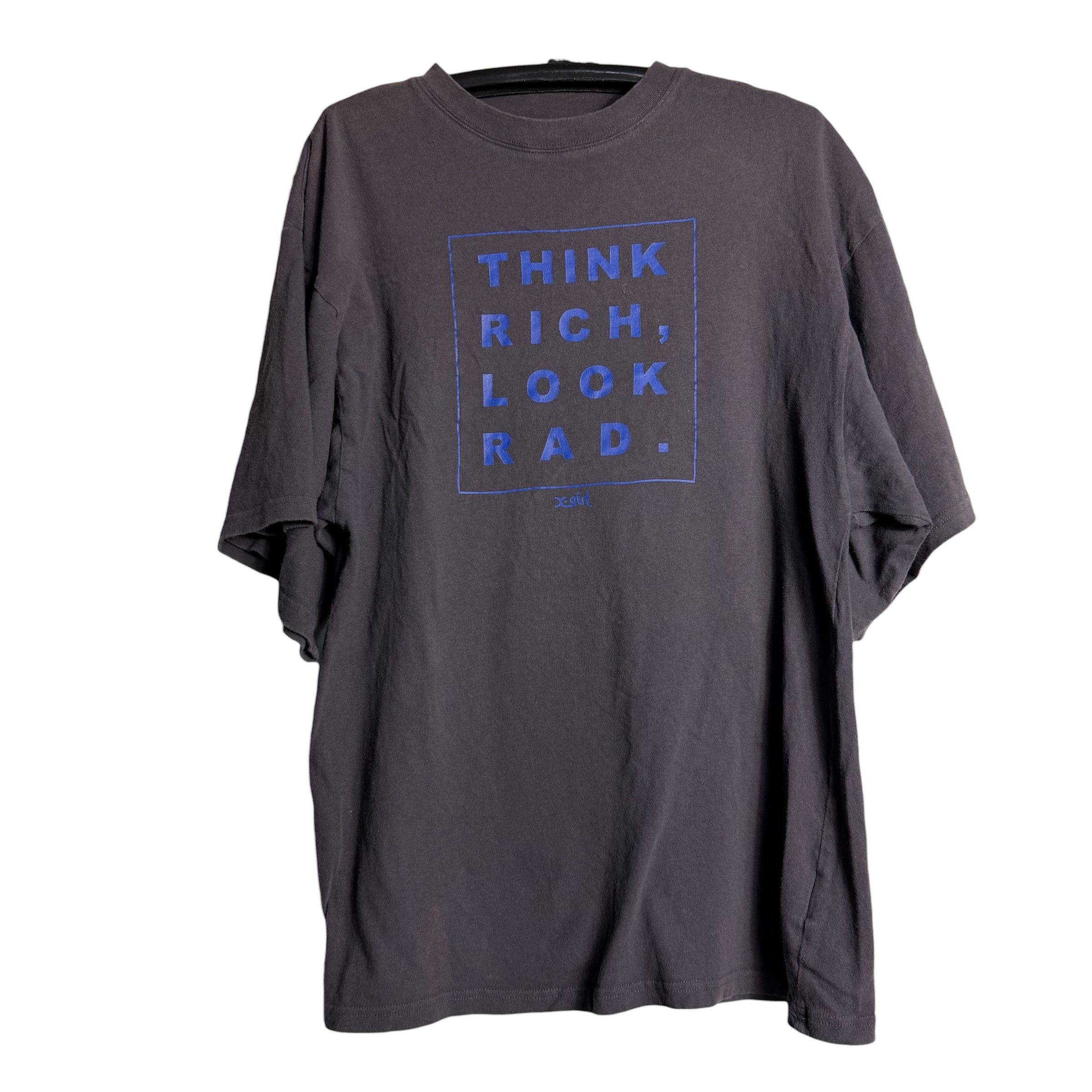 Japanese Brand 🔥RARE🔥 X-Girl POEM Think Rich, Look Bad Oversized T-shirt Size US L / EU 52-54 / 3 - 1 Thumbnail