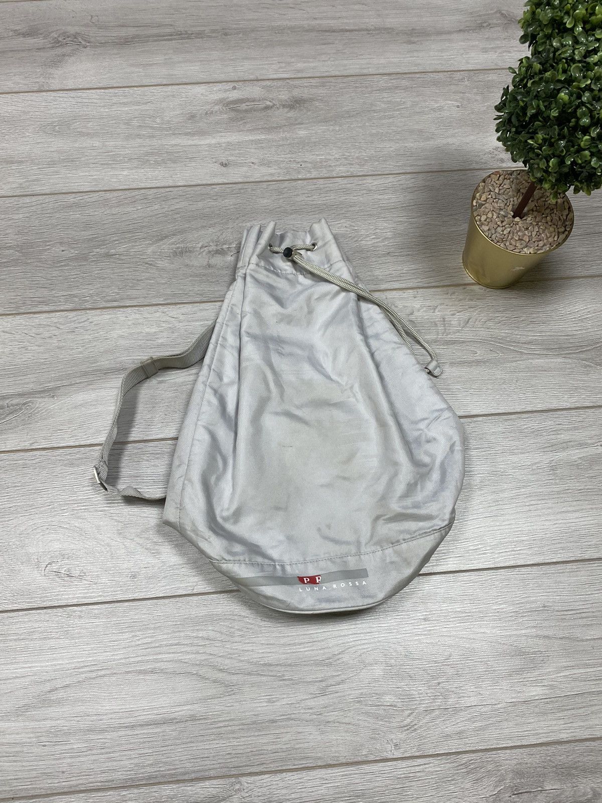 Vintage Gray Prada Luna Rossa Duffel Backpack Vintage Prada luna rossa nylon backpack dark | Mercari main image 2