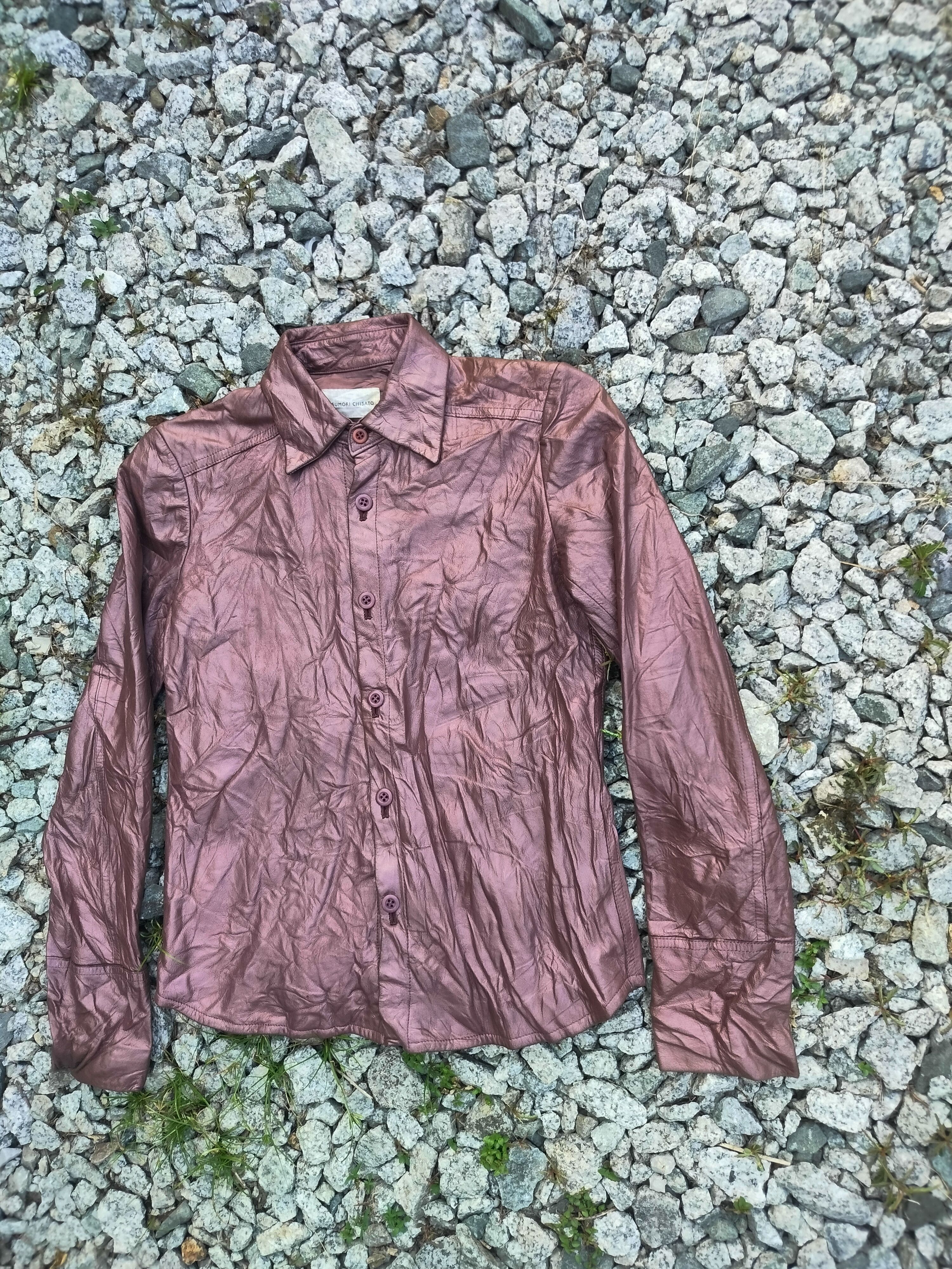 Issey Miyake × Japanese Brand × Tsumori Chisato TSUMORI CHISATO BUTTON UPS LEATHER SHIRT Size XS / US 0-2 / IT 36-38 - 2 Thumbnail