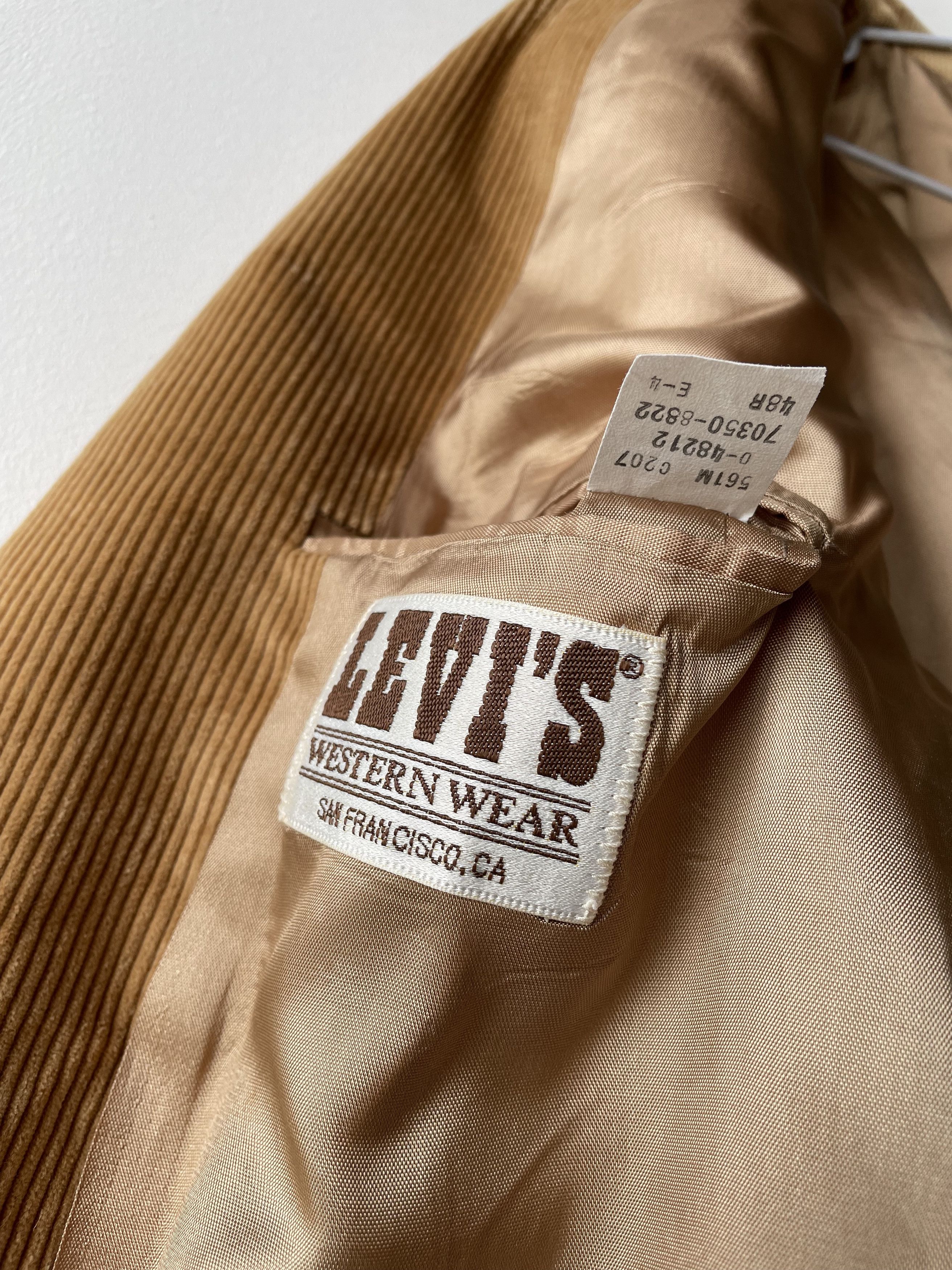 Levi's Levis Western Vintage 70s Corduroy Sport Coat Jacket 7180AC Size US L / EU 52-54 / 3 - 2 Thumbnail