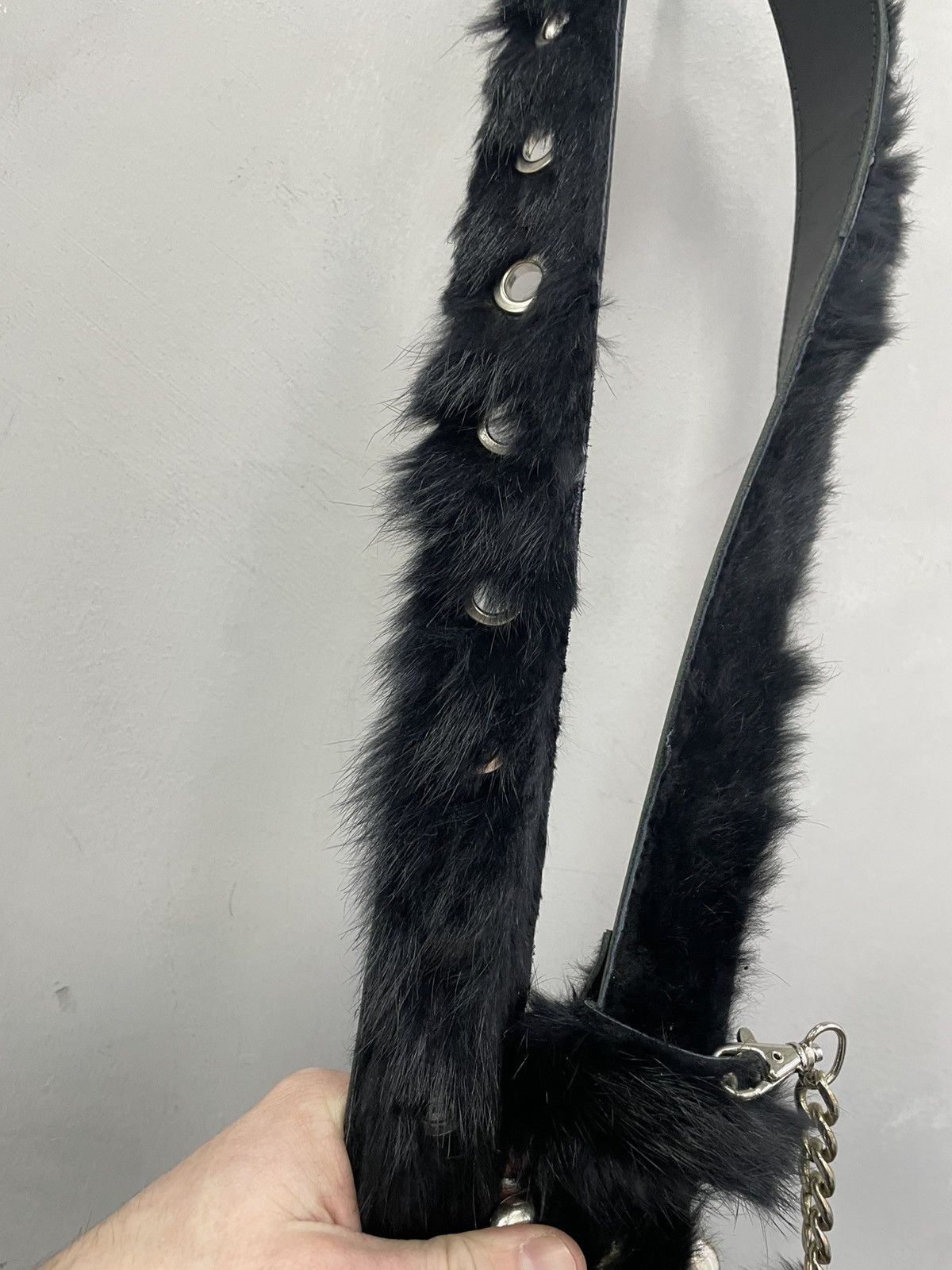 Japanese Brand CRAZY FUR FUZZY FUNKY LEATHER BELT JAPANESE 2000s Y2K Size ONE SIZE - 9 Thumbnail